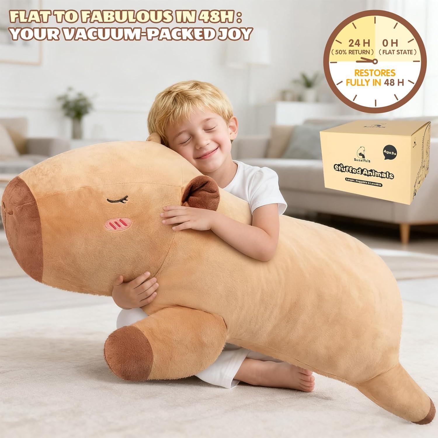 Capybara de Peluche Gigante SuzziPals 109 cm Suave y Realista