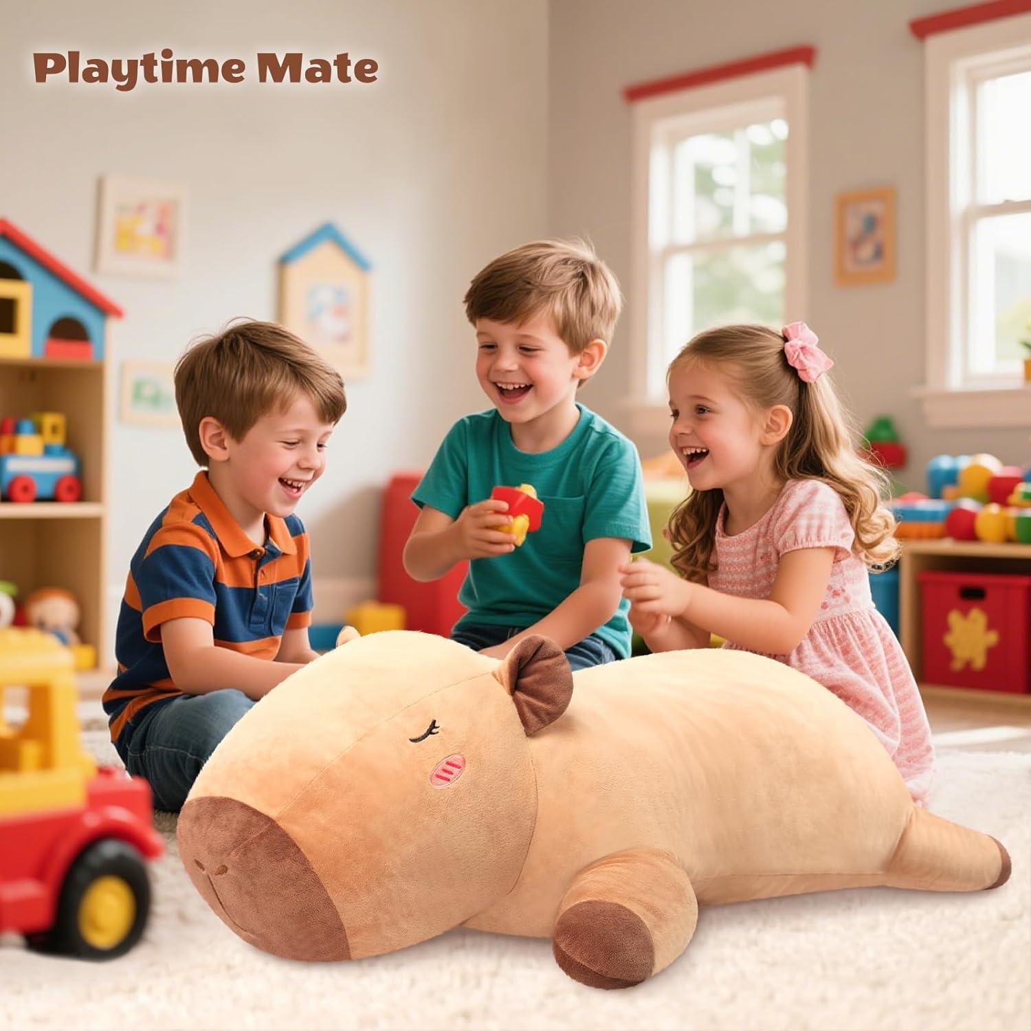 Capybara de Peluche Gigante SuzziPals 109 cm Suave y Realista