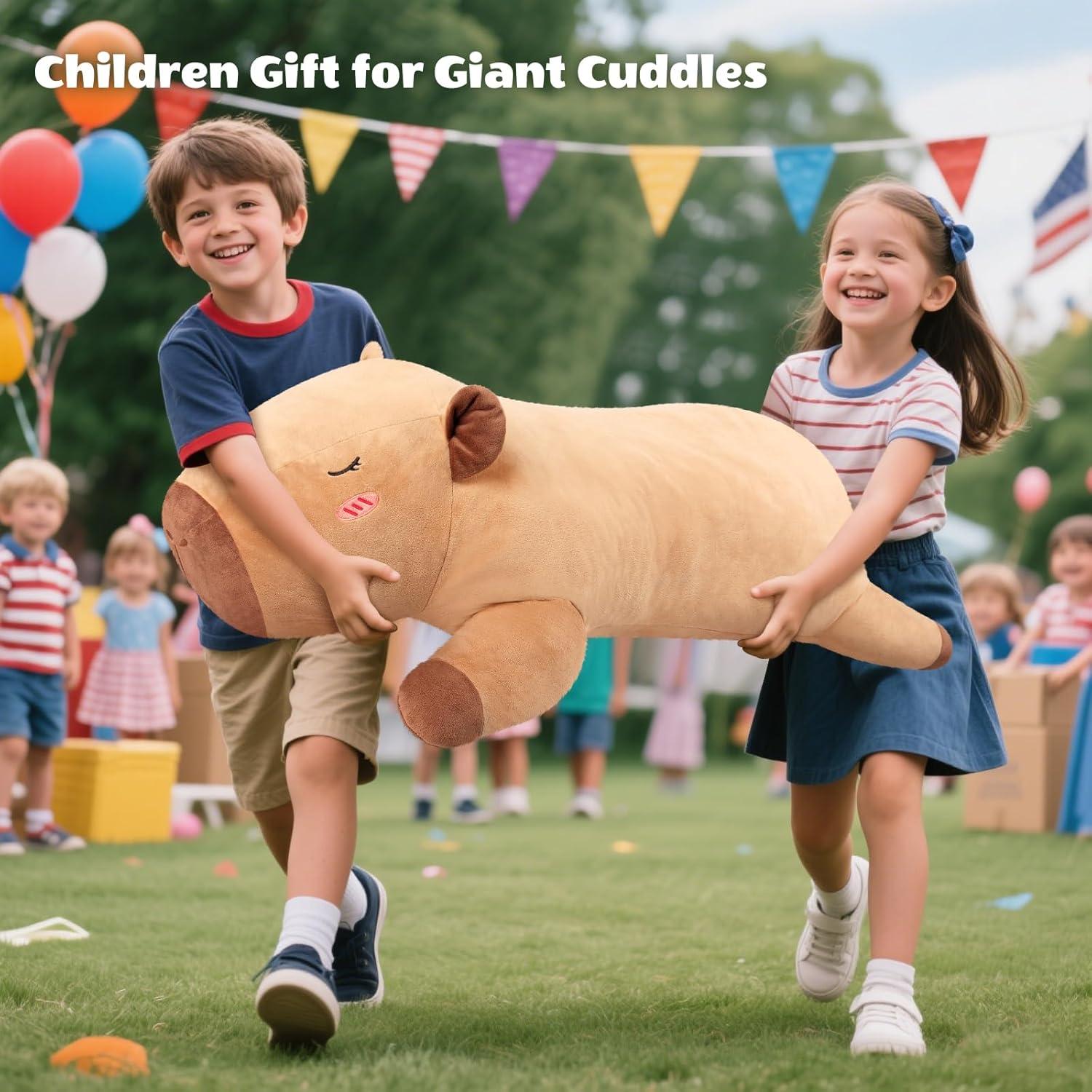 Capybara de Peluche Gigante SuzziPals 109 cm Suave y Realista