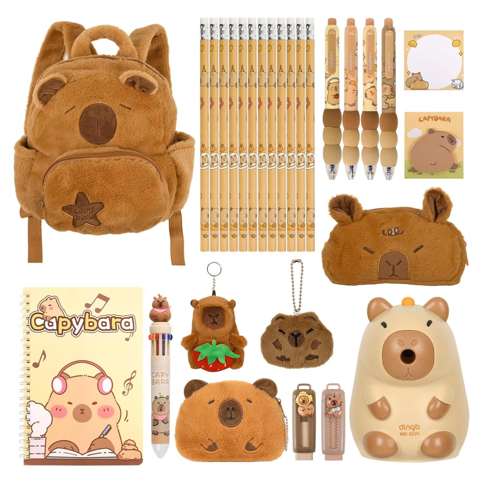 Set de Papelería Capibara Ulema - 13 Piezas Coloridas