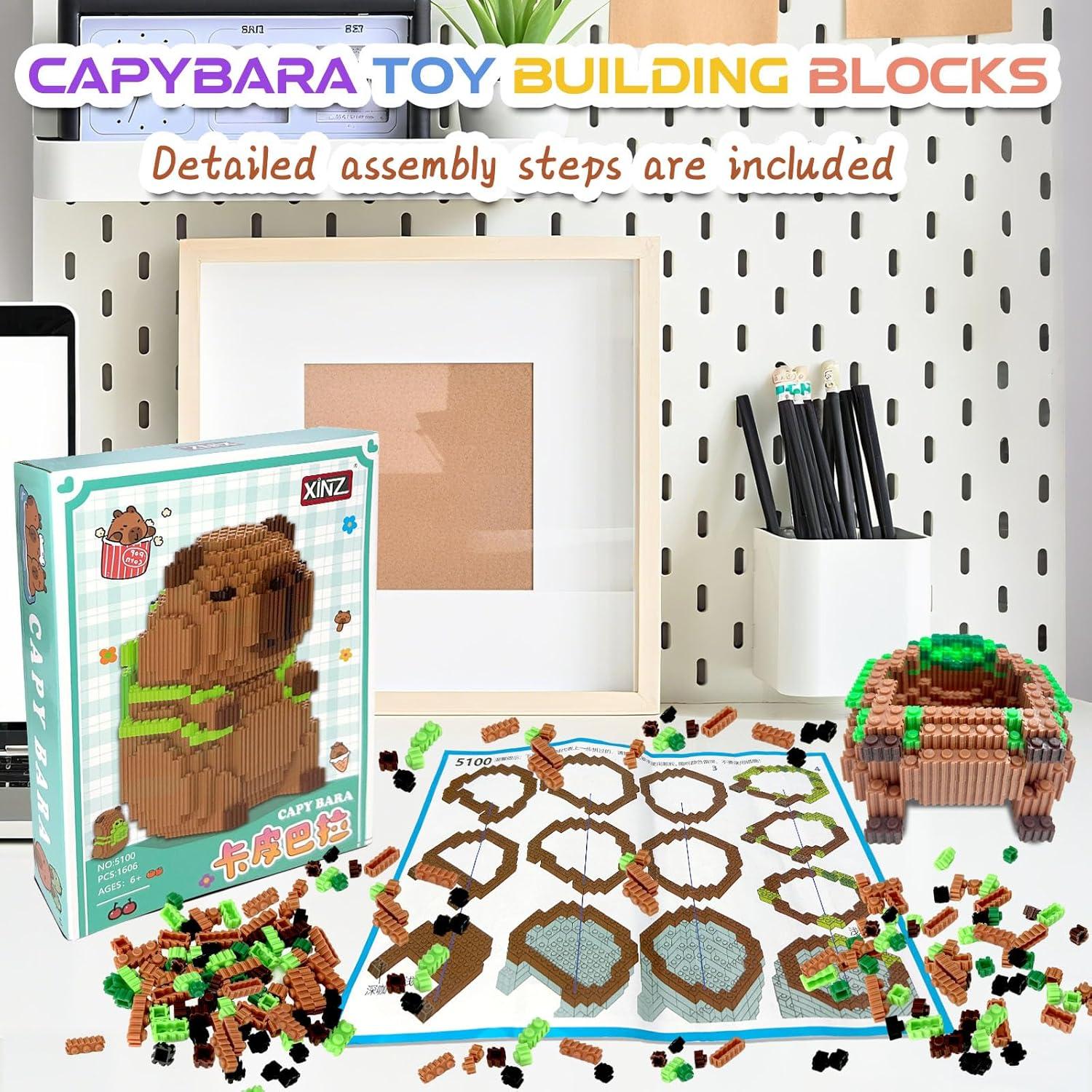 Bloques de Construcción Mini Capibara 1606 Piezas Toynificent