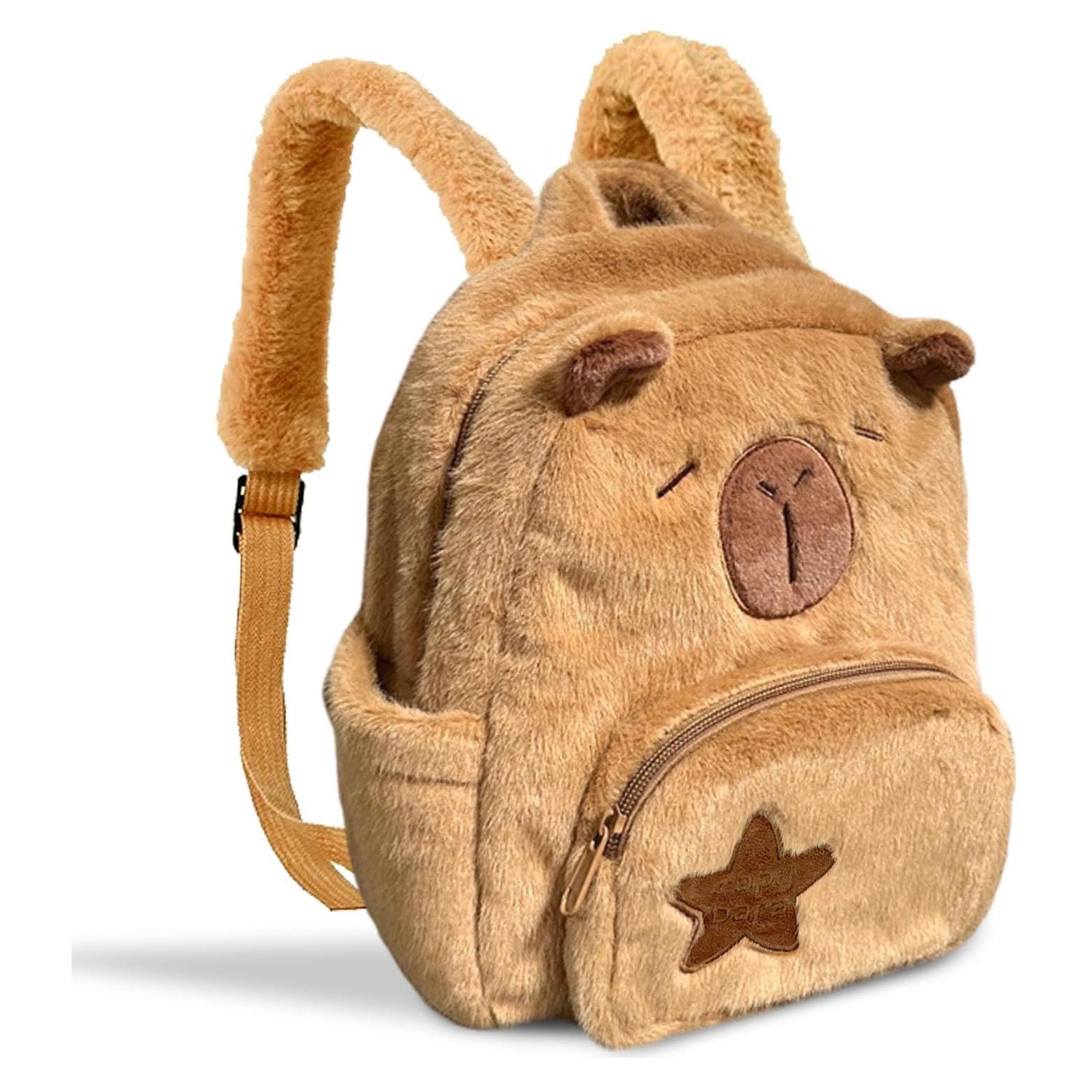 Mochila de Peluche Capibara Toynificent 29x24cm Multifuncional