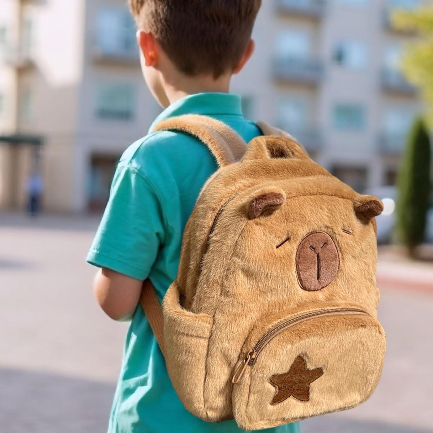 Mochila de Peluche Capibara Toynificent 29x24cm Multifuncional