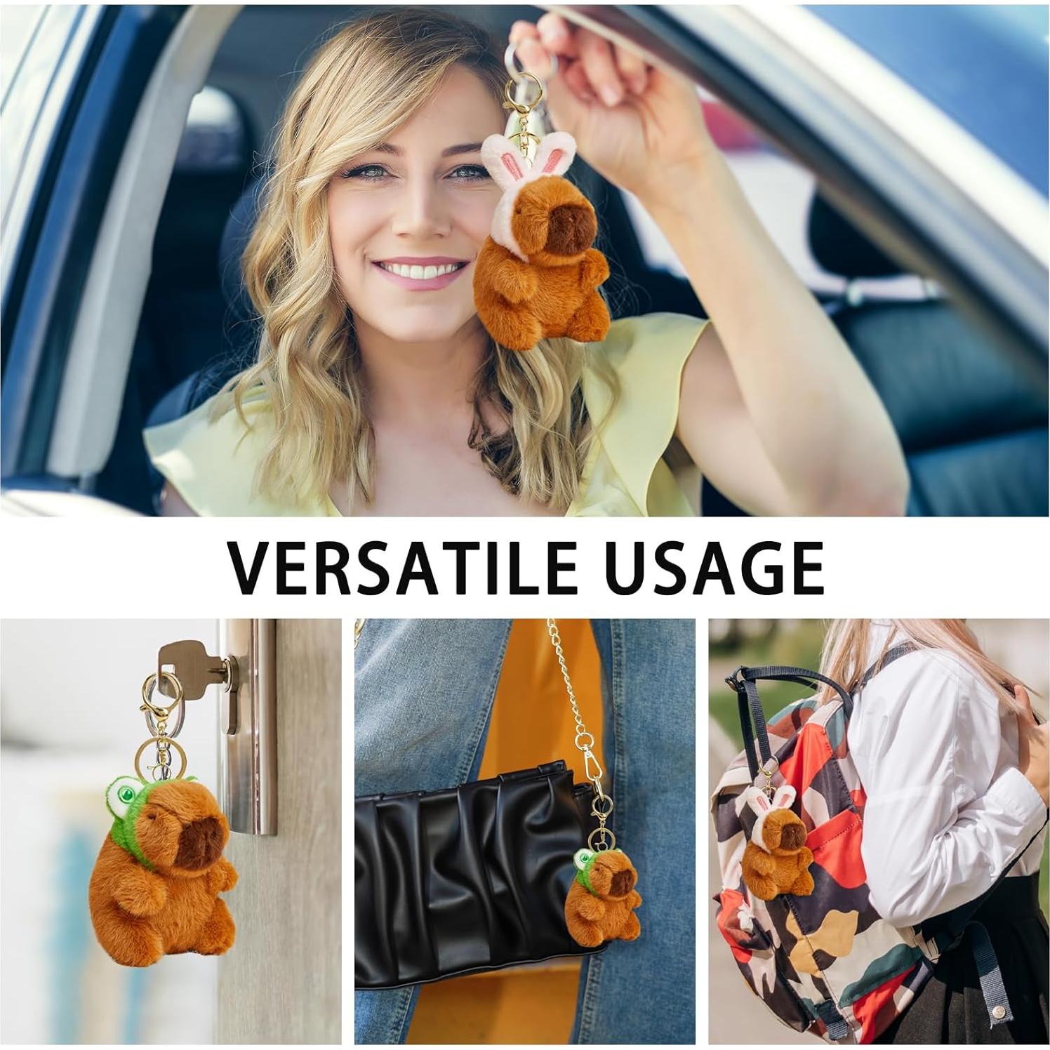 Llavero de Peluche Capibara Dexprosy - 2 Piezas 10.67cm