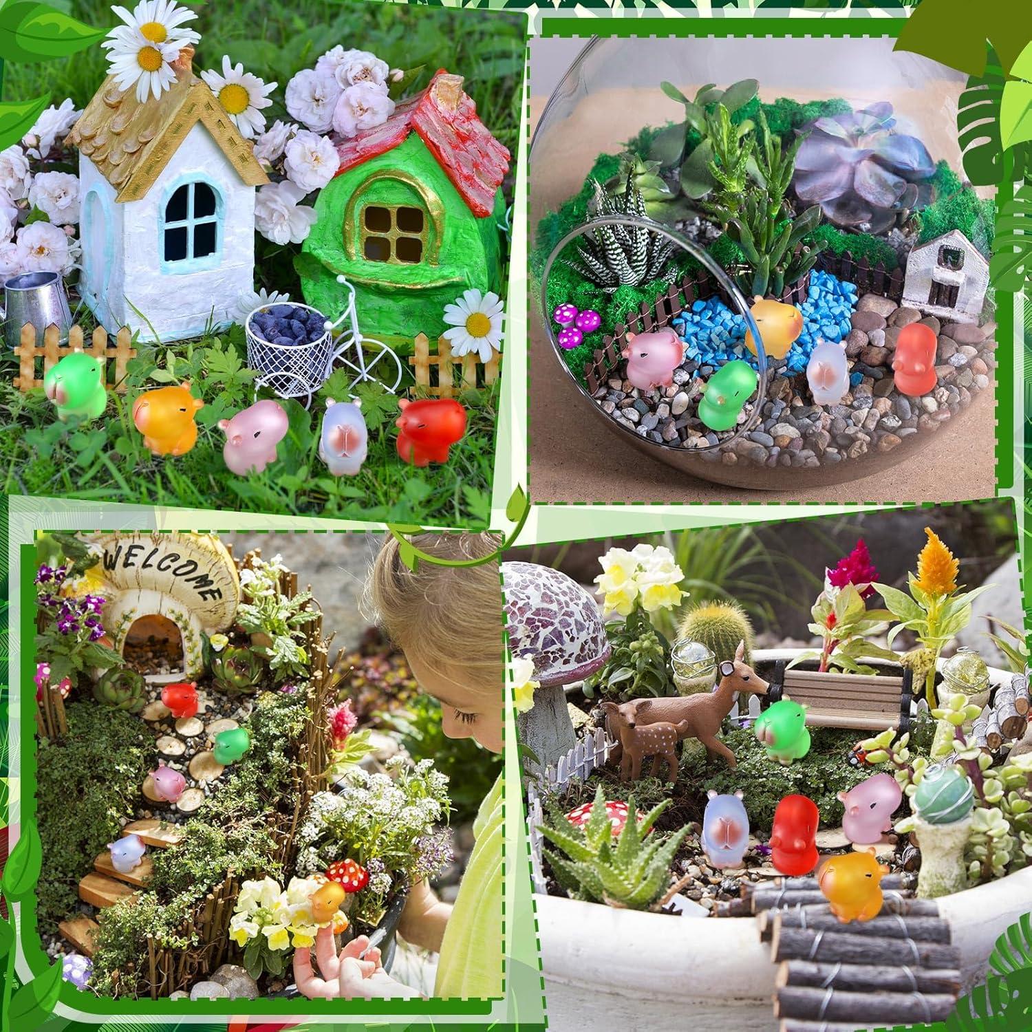 50 Figuras de Capibara Luminiscentes de Resina Multicolor