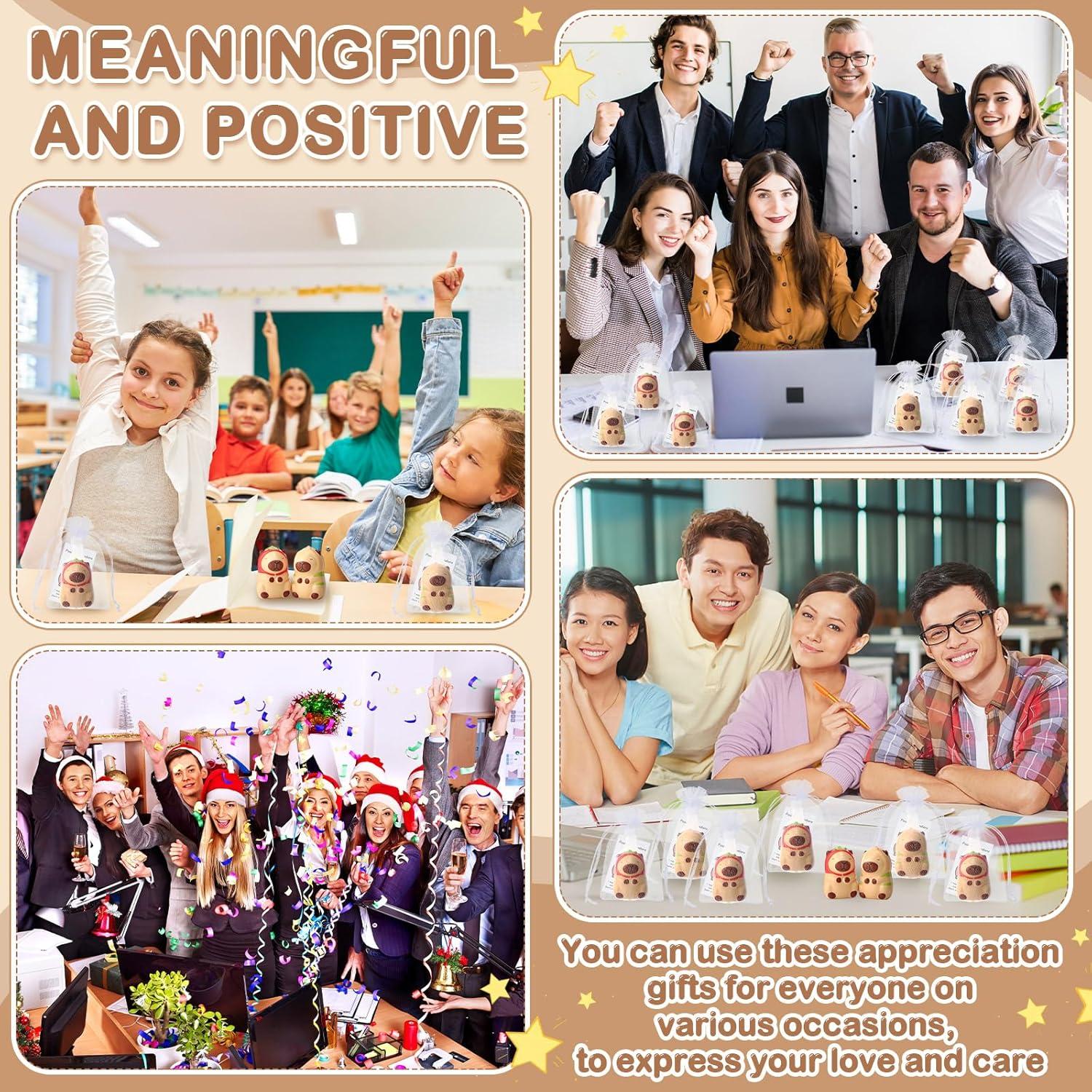 Set de 30 Mini Capibaras Antiestrés RoundFunny con Tarjetas