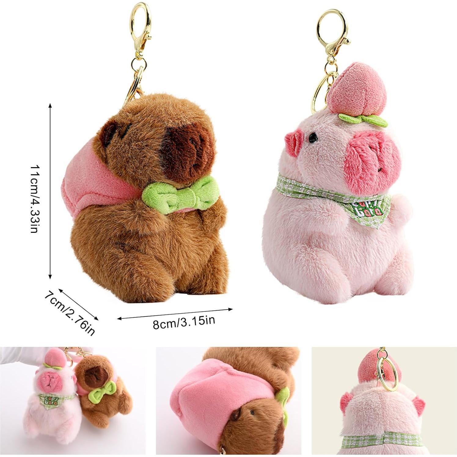 Llavero de Peluche Capibara Dexprosy - 2 Unidades Blanco