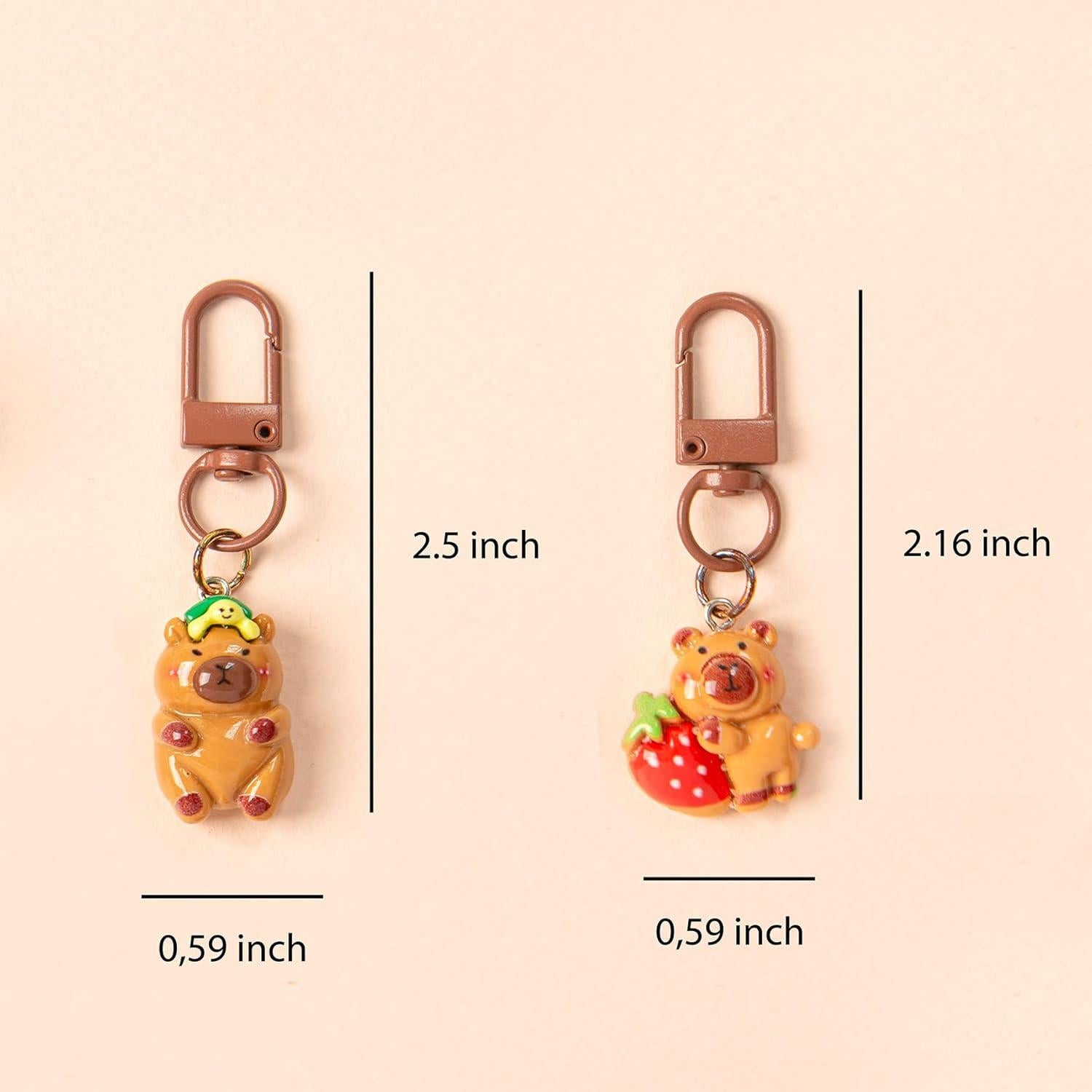 Juego de 20 llaveros de capibara marrón - Regalos de fiesta