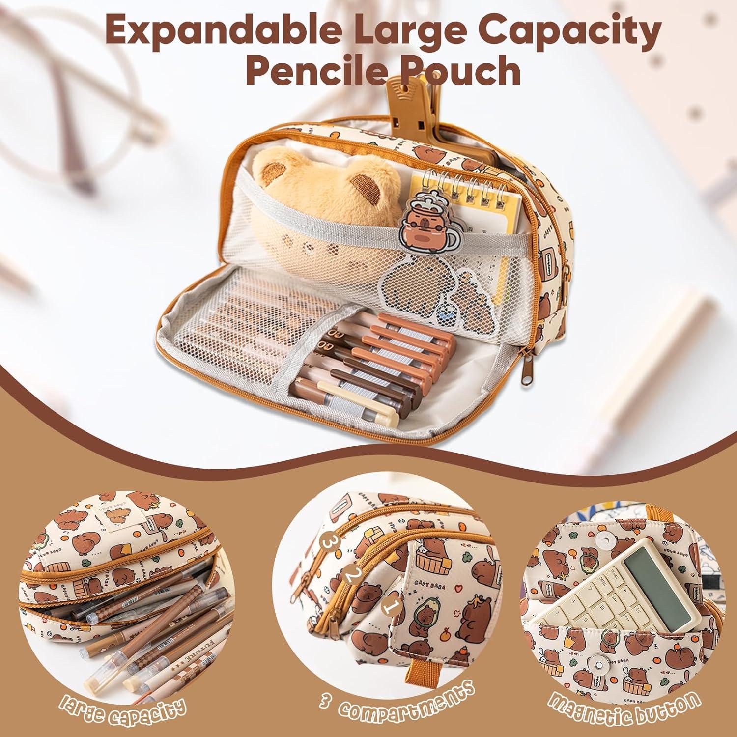 Set de Papelería Kawaii Capibara 28 Piezas para Niños