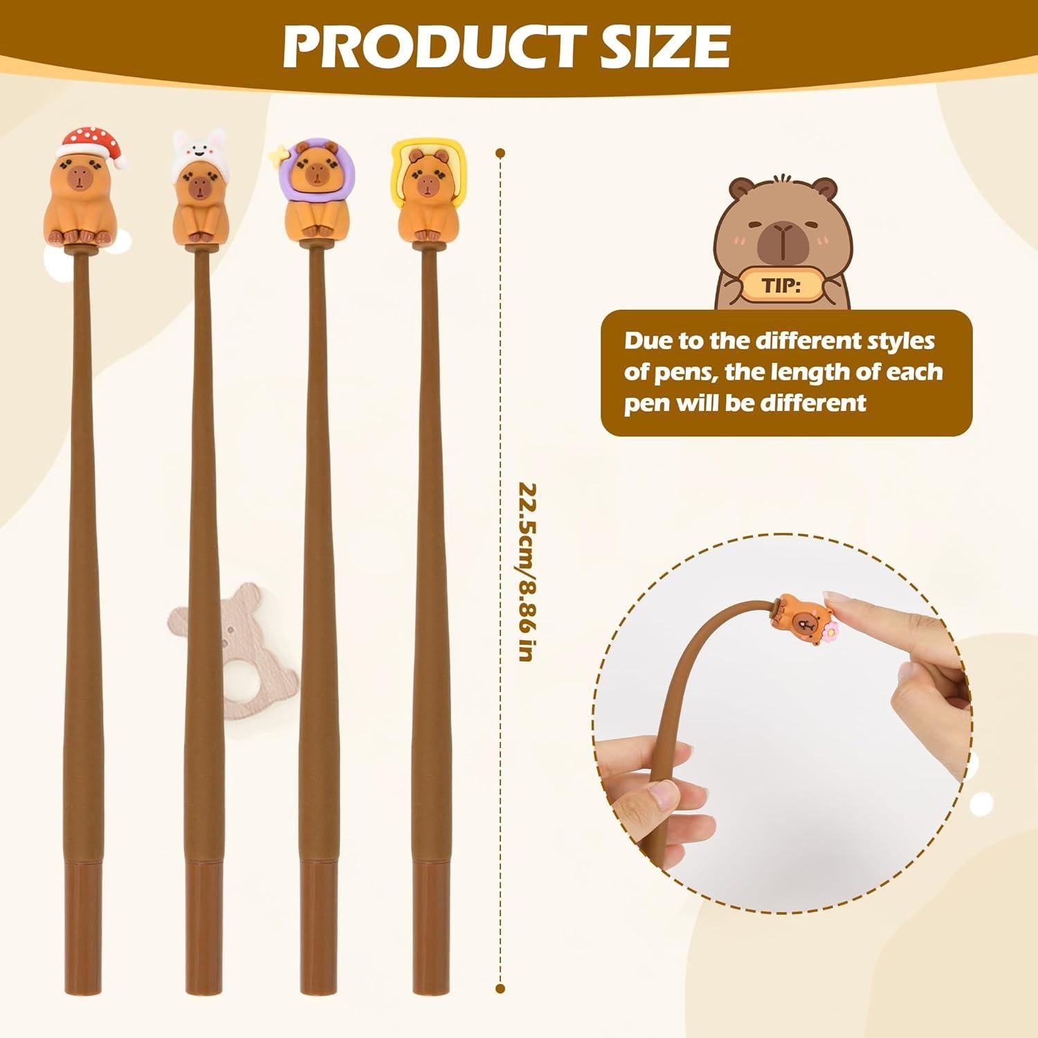 Bolígrafos Antiestrés LiYiQ 48 Pcs Kawaii con Cabeza Móvil