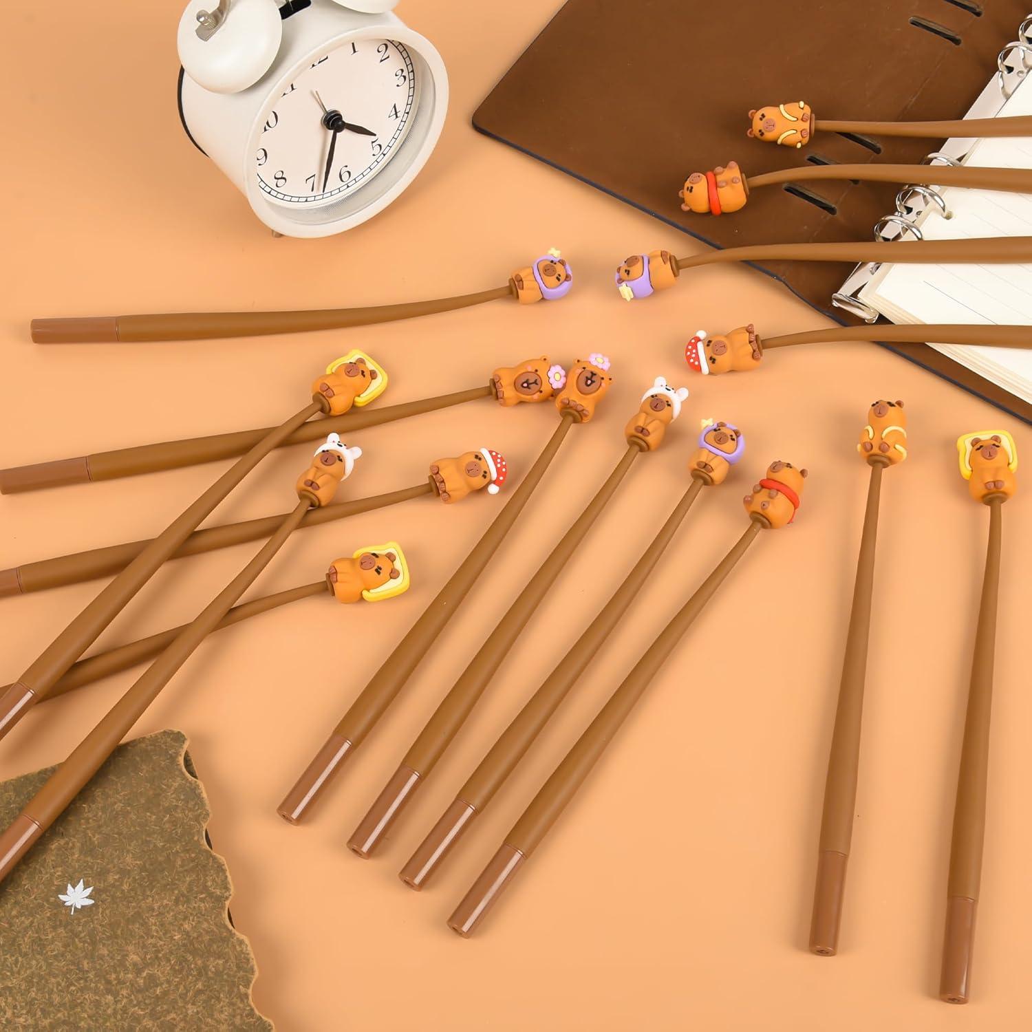 Bolígrafos Antiestrés LiYiQ 48 Pcs Kawaii con Cabeza Móvil