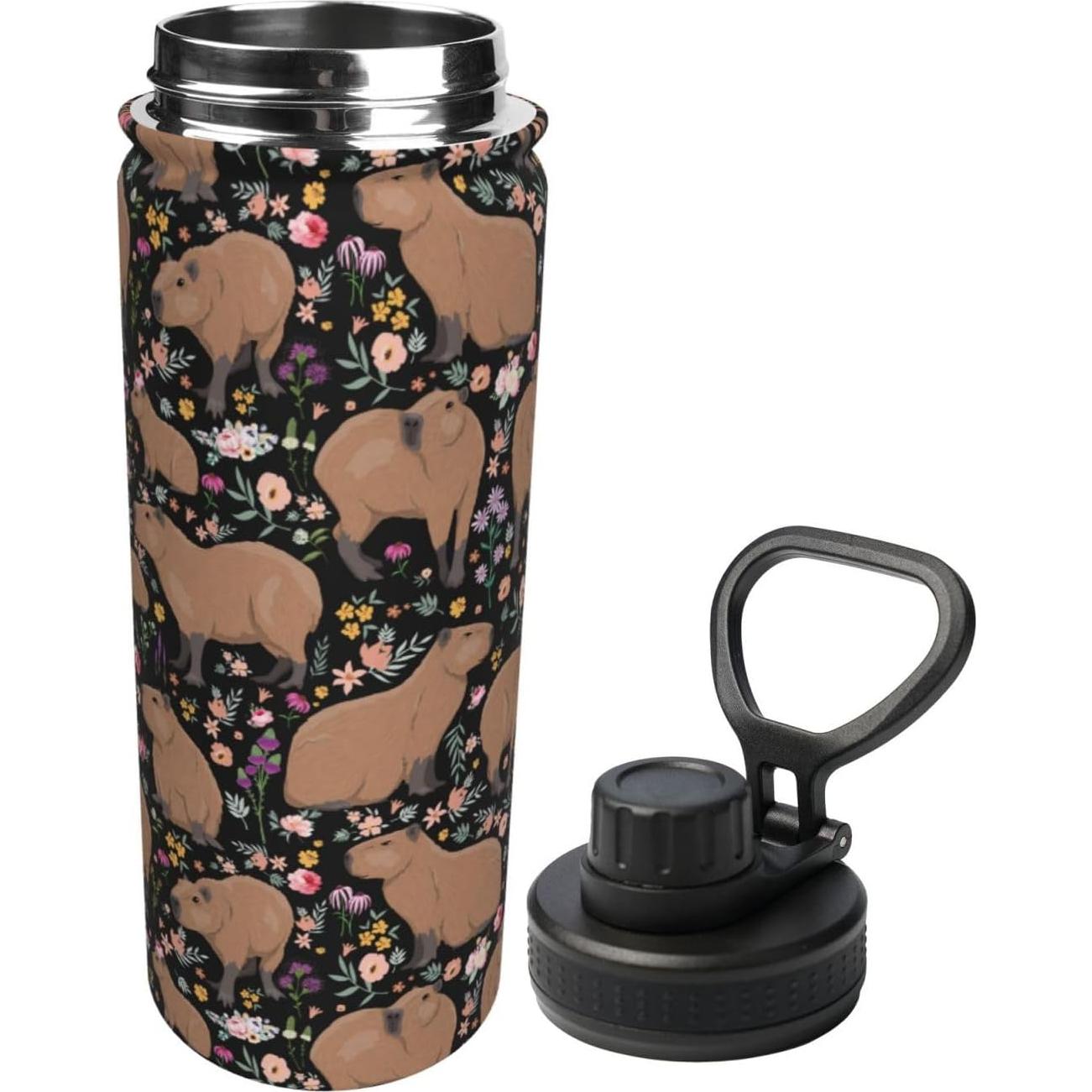 Taza de Capibara Yossyaog 1L Acero Inoxidable Aislada