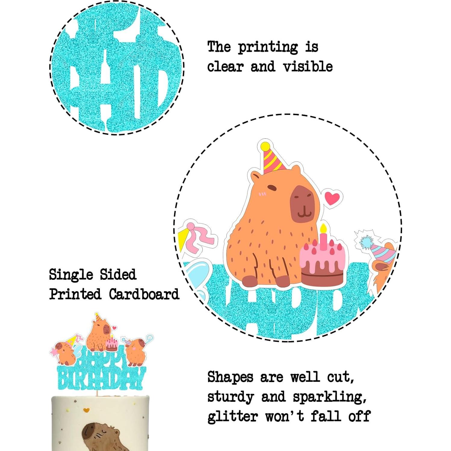 Adornos de Pastel Capibara WishFirst 16x12 cm Decoraciones Fiesta