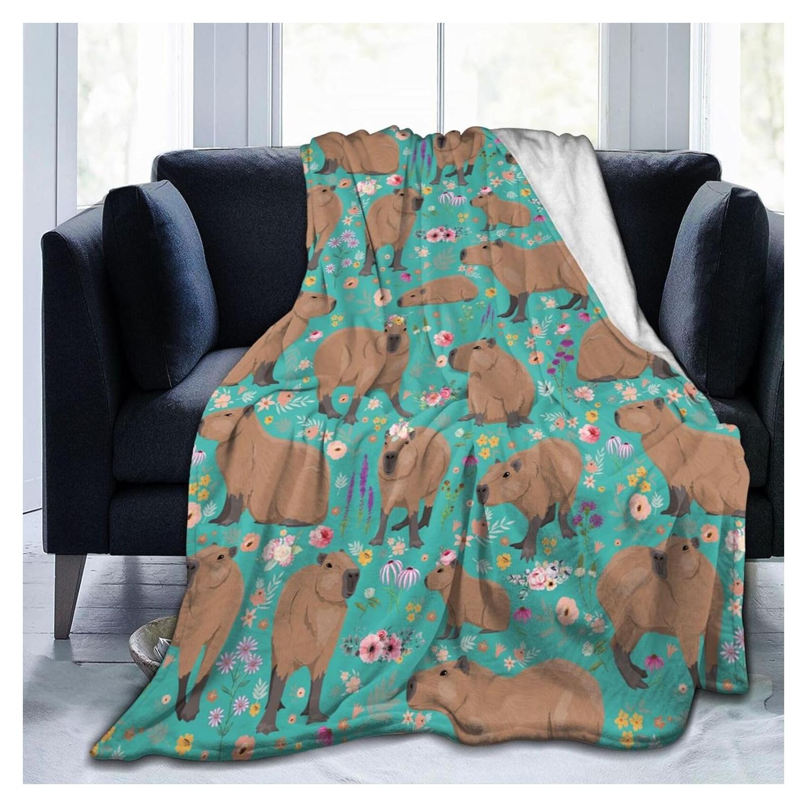 Manta de peluche Vasietrng capibara 127x102cm suave