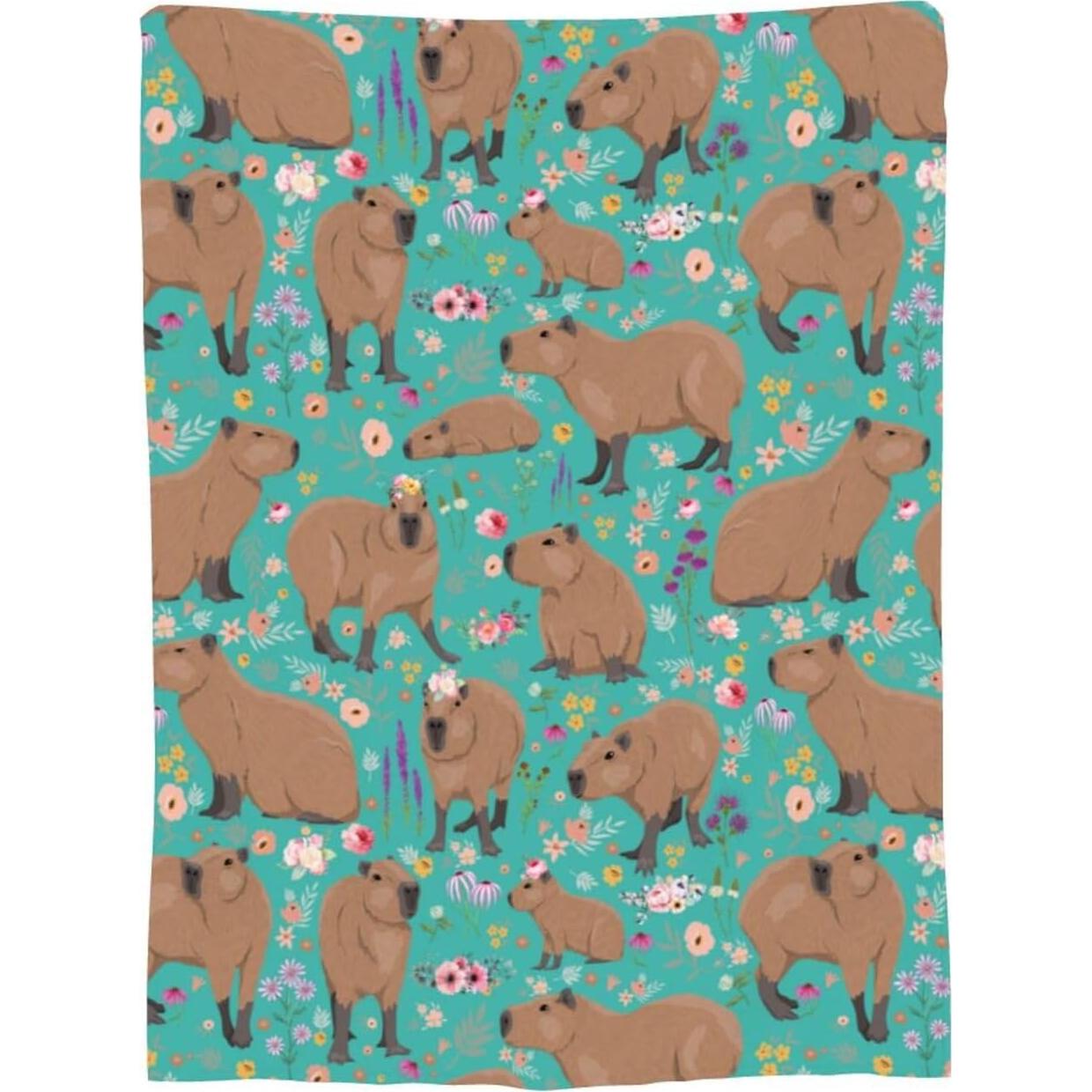 Manta de peluche Vasietrng capibara 127x102cm suave