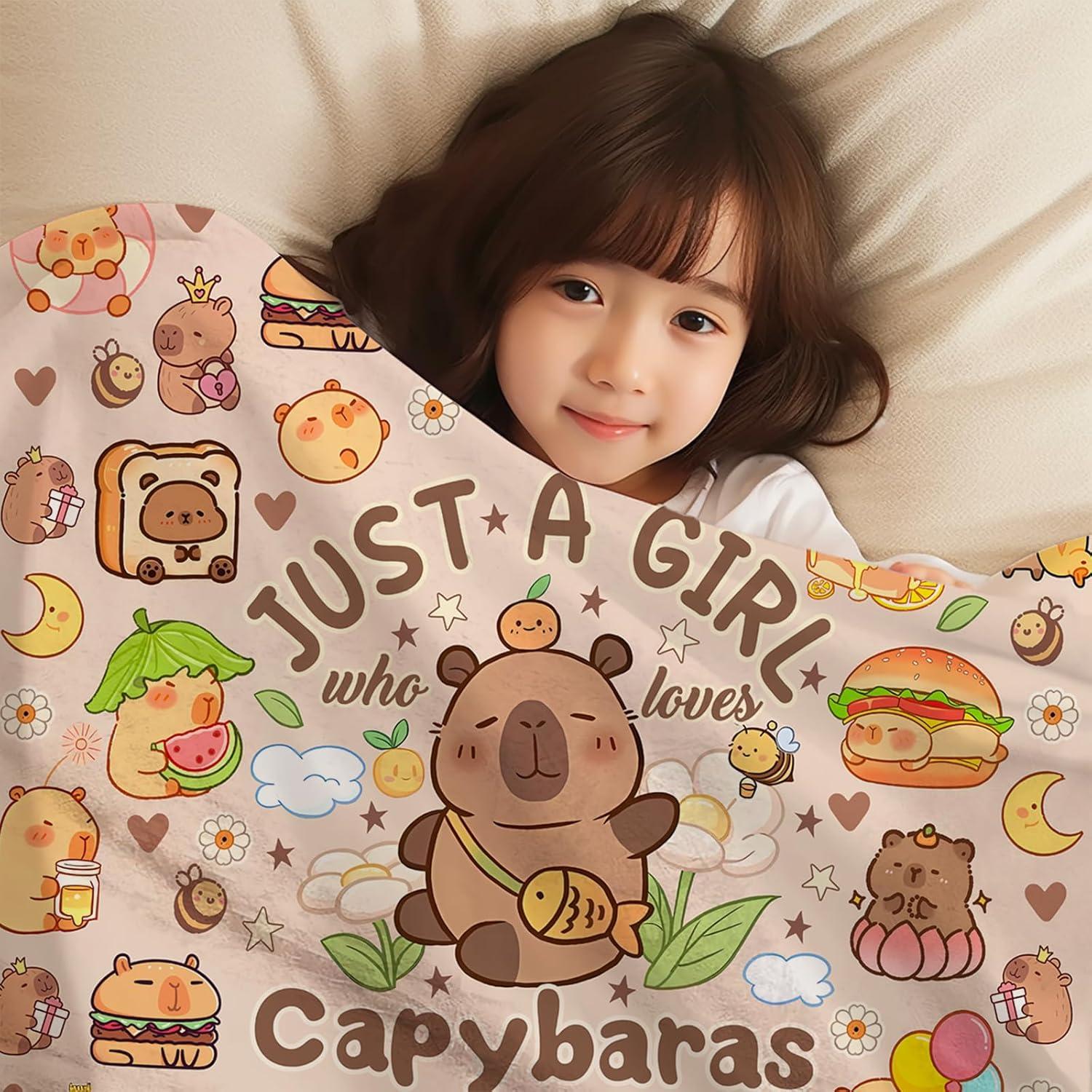 Manta de Capibara Sletop 127x102cm Franela Suave Decorativa