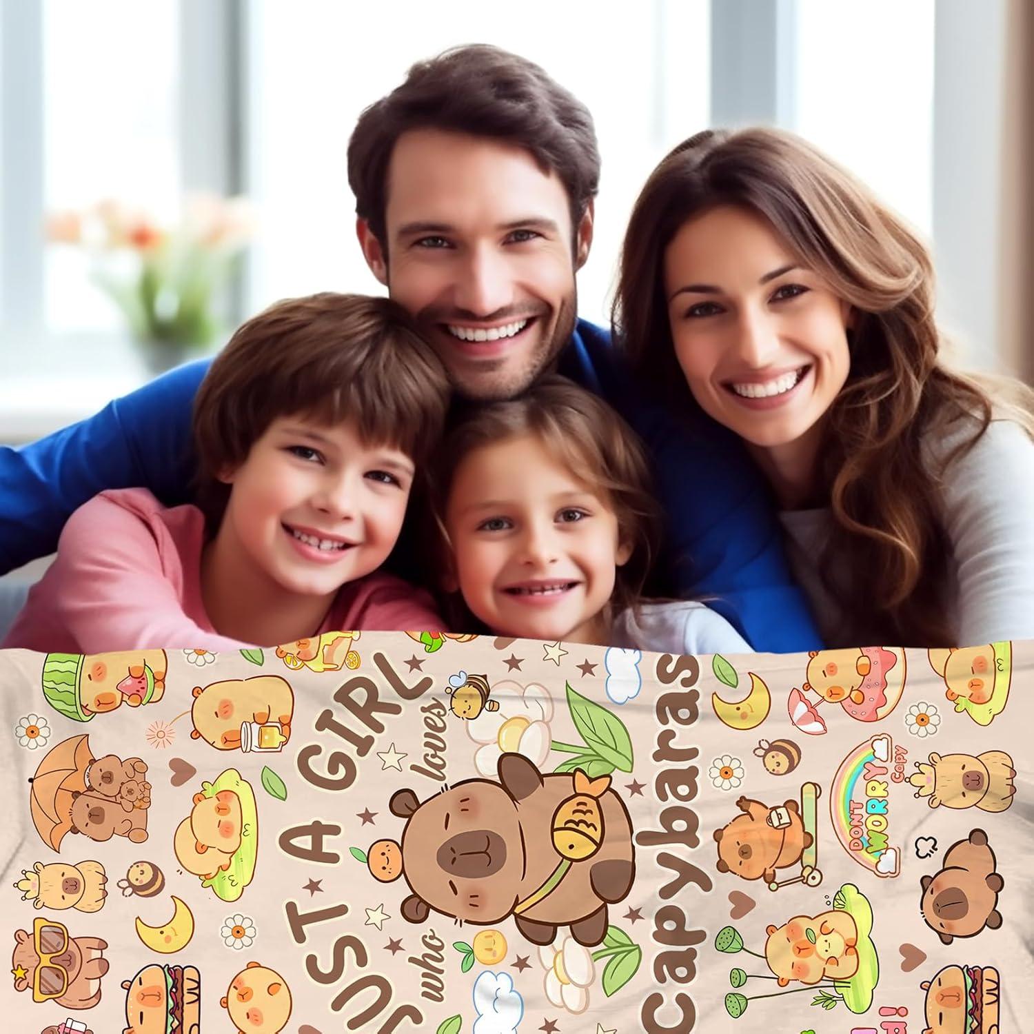 Manta de Capibara Sletop 127x102cm Franela Suave Decorativa