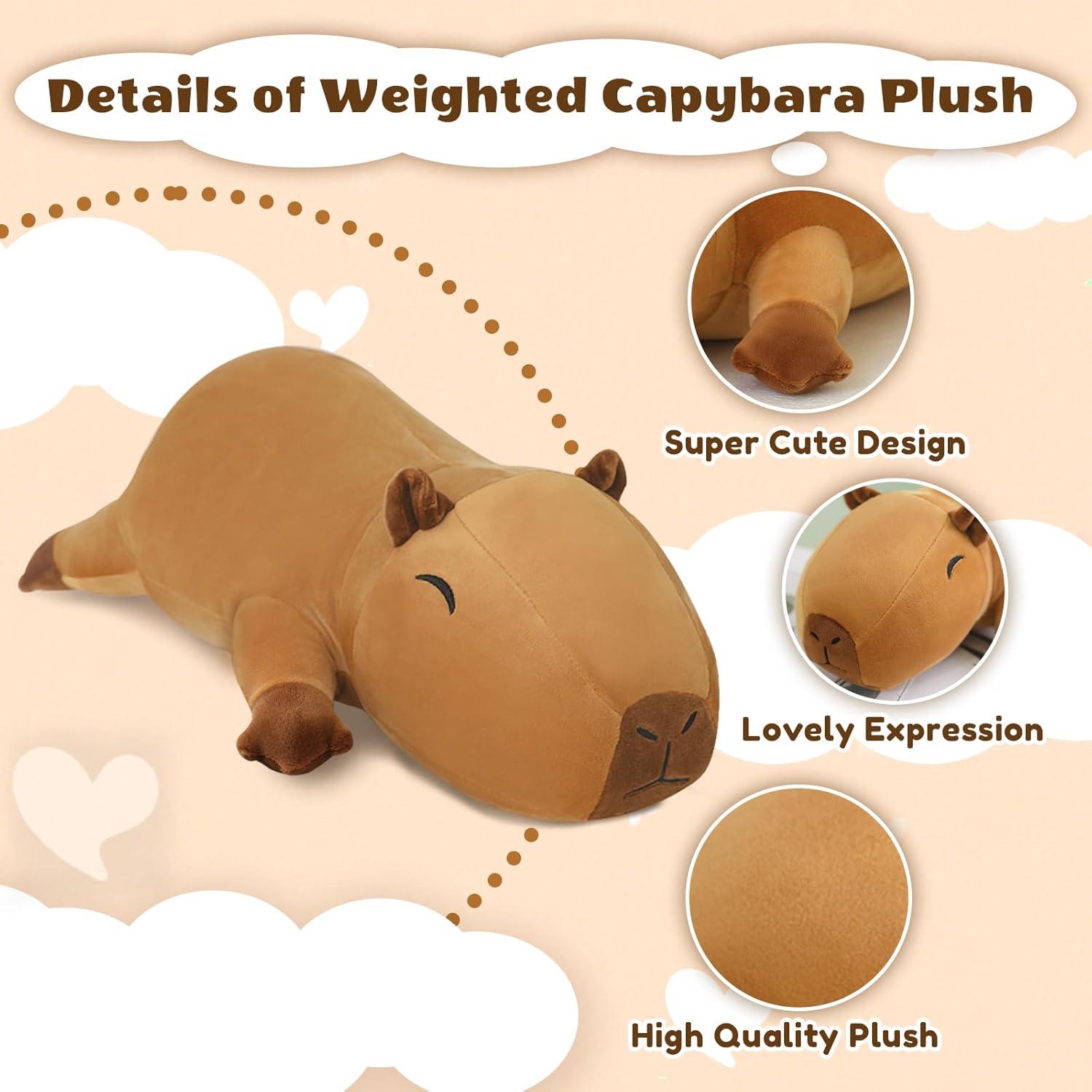 Peluche Capibara Pesado Finebee 25 cm 0.36 kg Suave