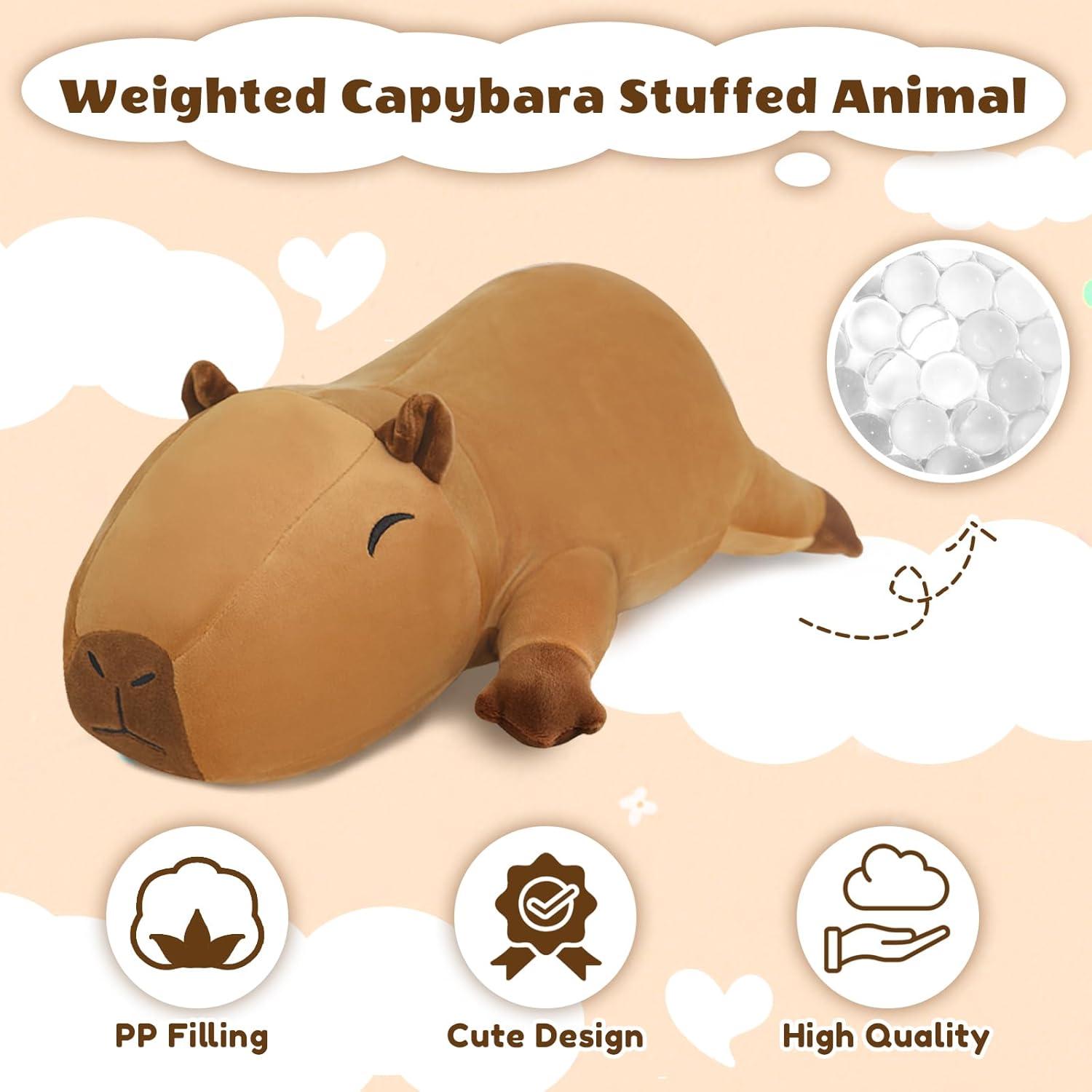 Peluche Capibara Pesado Finebee 25 cm 0.36 kg Suave