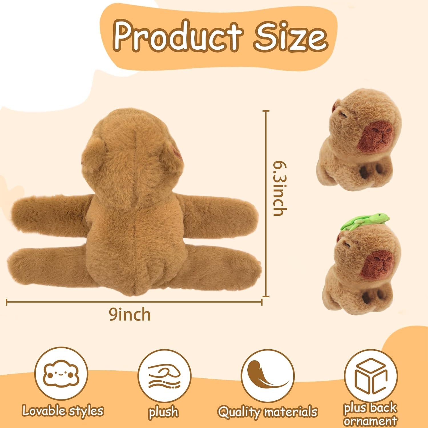 Brazaletes de Golpe de Peluche Capibara Brillianceice - 2 Pcs