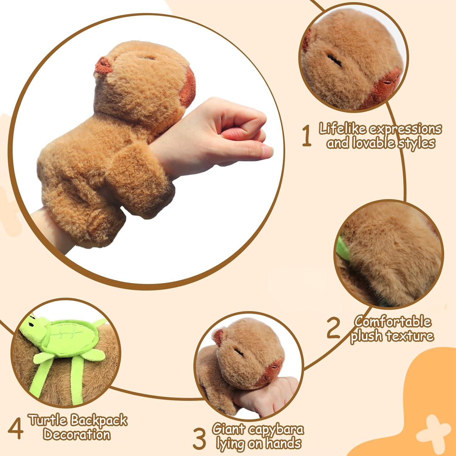 Brazaletes de Golpe de Peluche Capibara Brillianceice - 2 Pcs