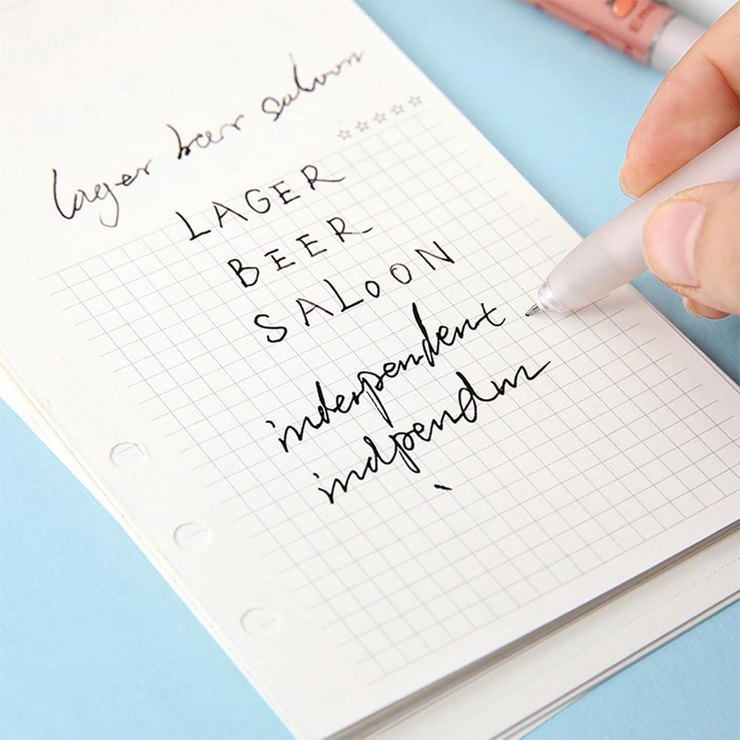 Bolígrafos de Gel Retráctiles MOZXIRZ 0.5mm Tinta Negra 4 Pcs