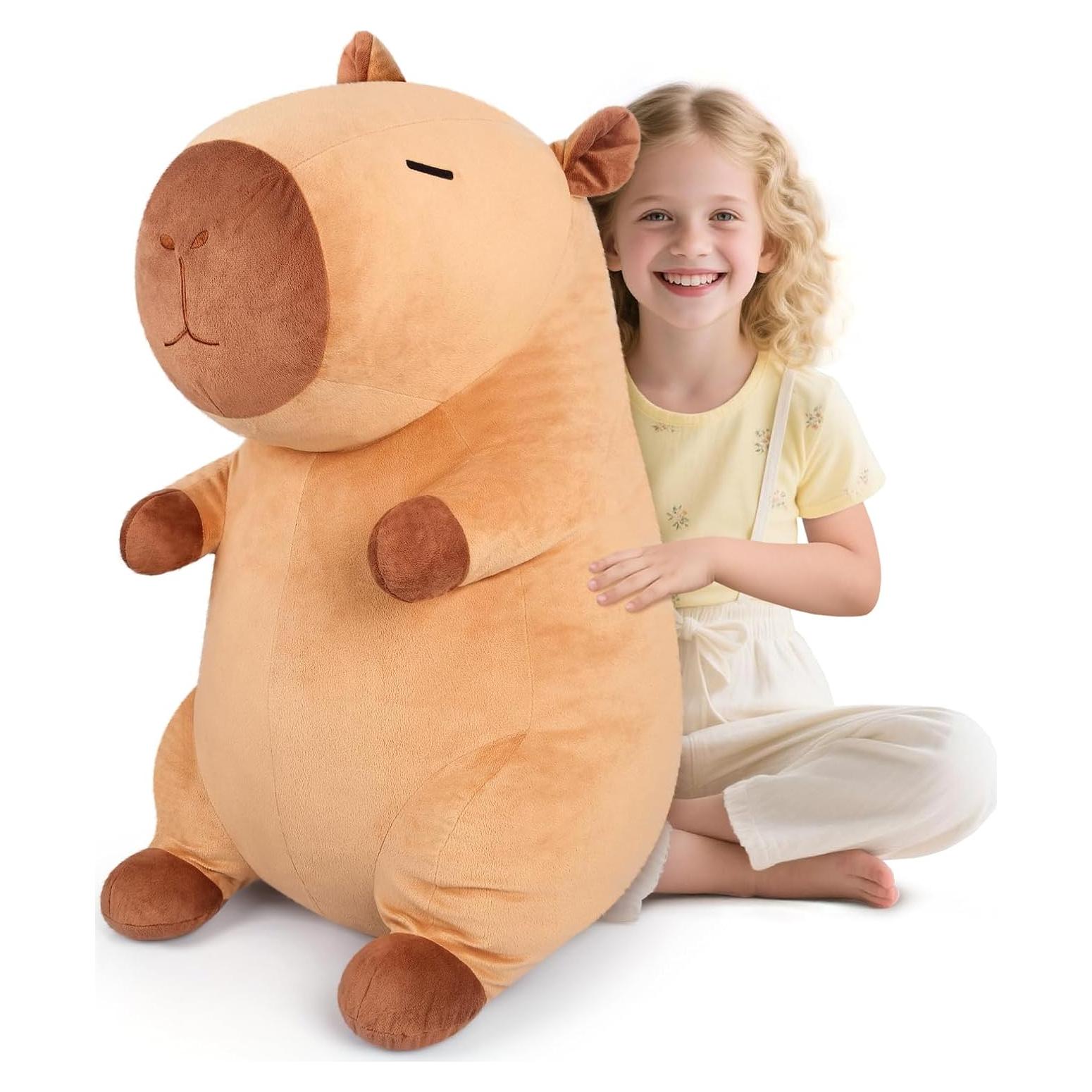 Peluches Capybara Gigante 76.2 cm SuzziPals - Almohadón Abrazable