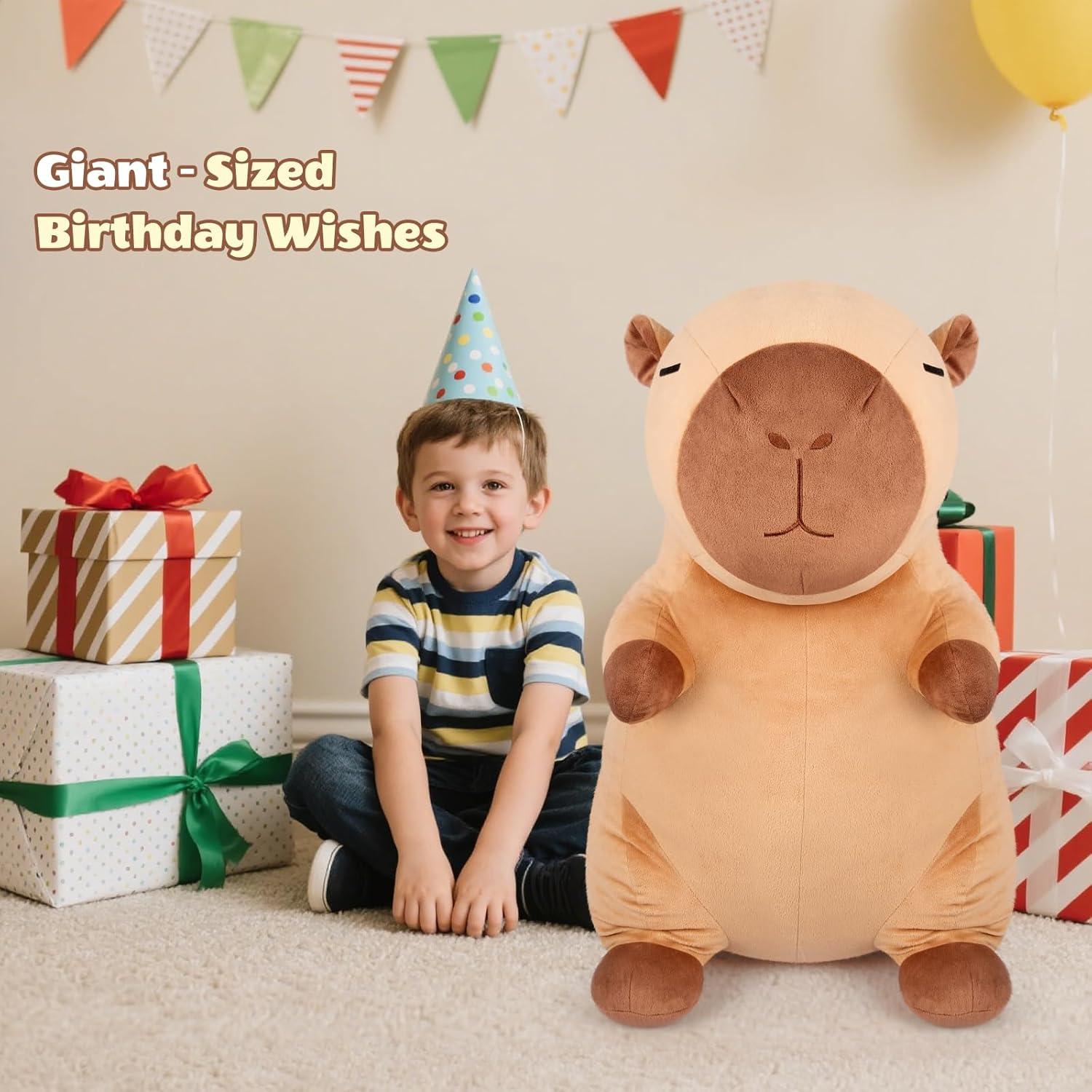 Peluches Capybara Gigante 76.2 cm SuzziPals - Almohadón Abrazable