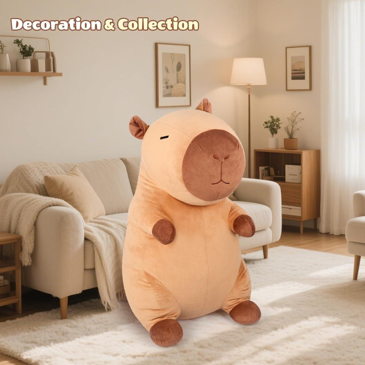 Peluches Capybara Gigante 76.2 cm SuzziPals - Almohadón Abrazable