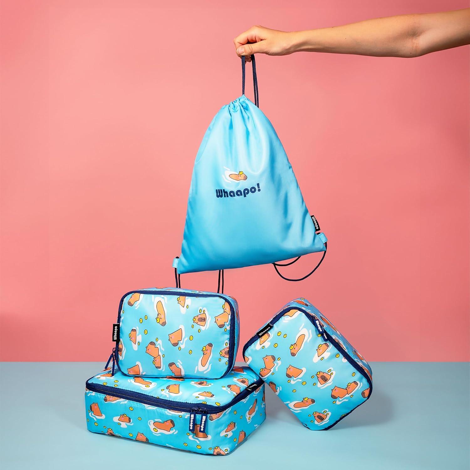 Set de 4 Cubos de Embalaje Whaapo Capibara - Organizador de Viaje