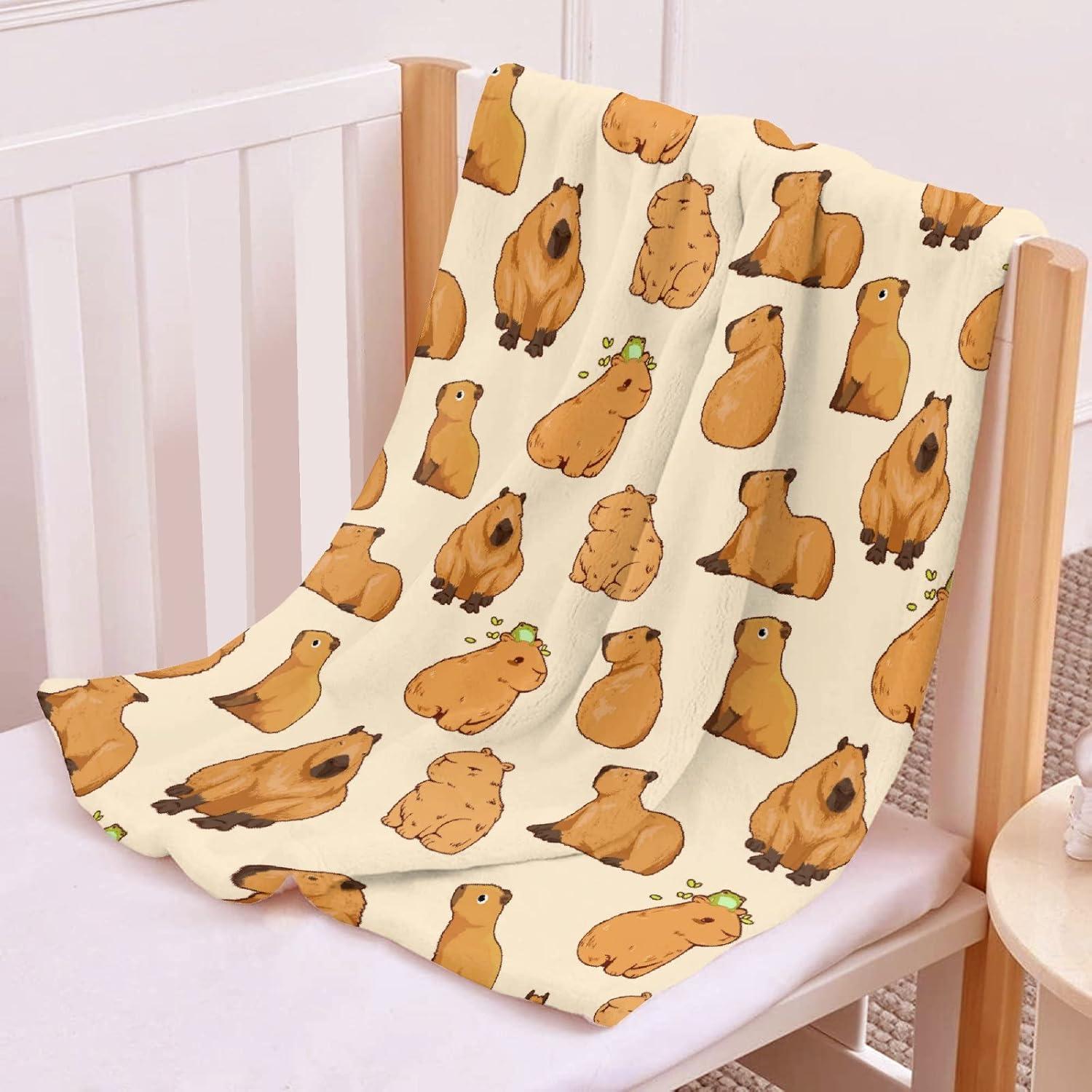 Manta de Franela Capibara Virudhaka 101.6x127 cm Suave