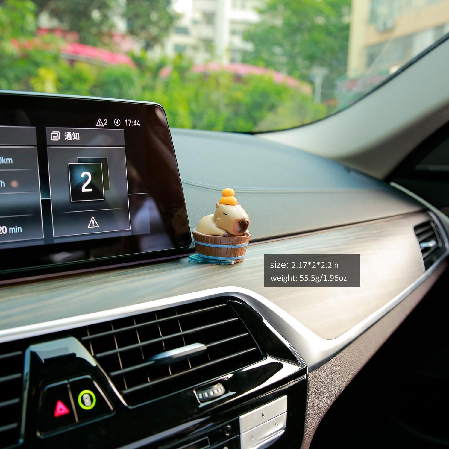 Figuras de Capibara YGMONER 7 Pcs Decoración Coche 5-8 cm