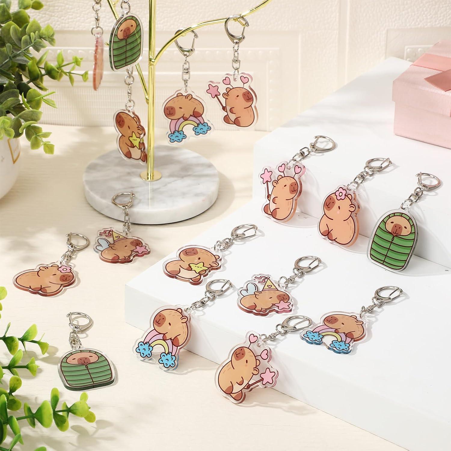 Llaveros de Capibara Quelay - 48 Pcs Acrílico para Fiesta