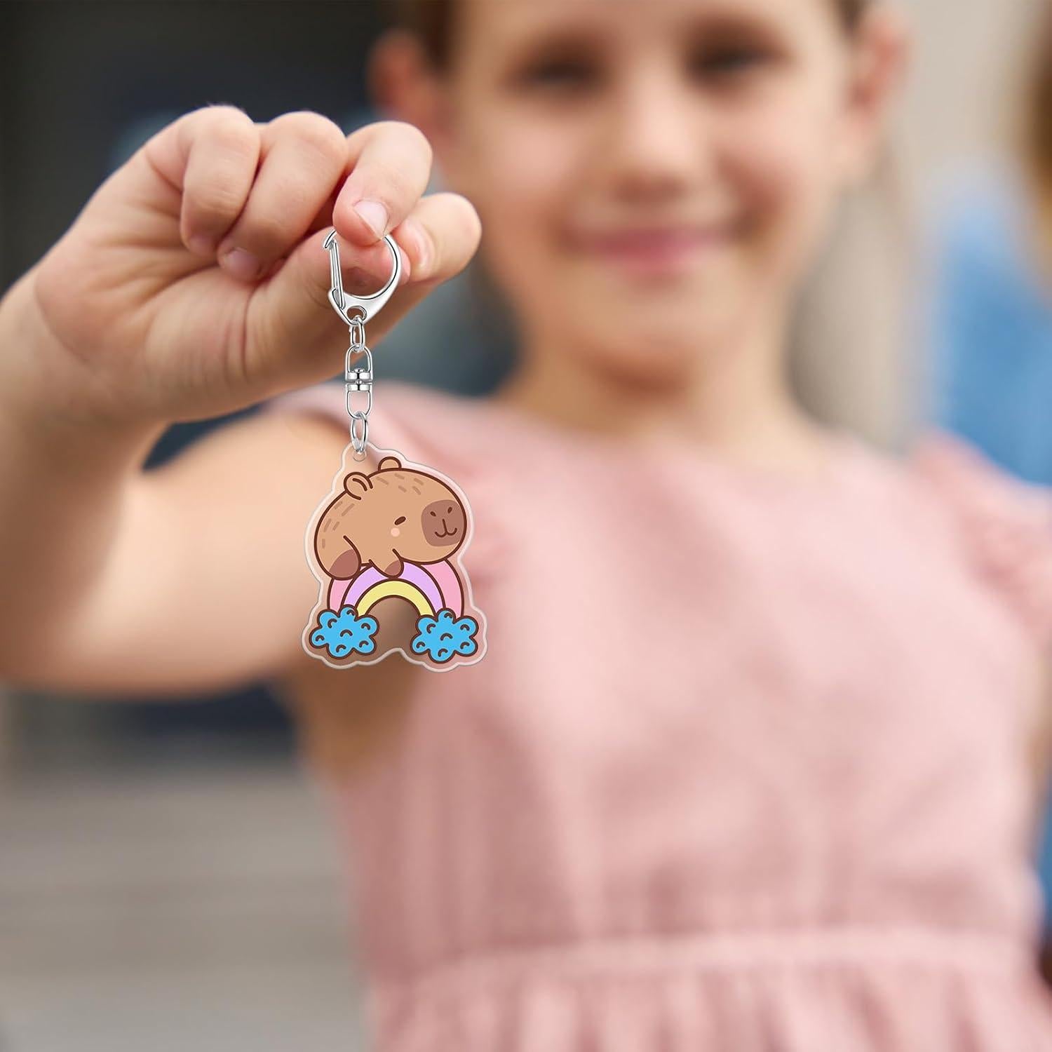 Llaveros de Capibara Quelay - 48 Pcs Acrílico para Fiesta