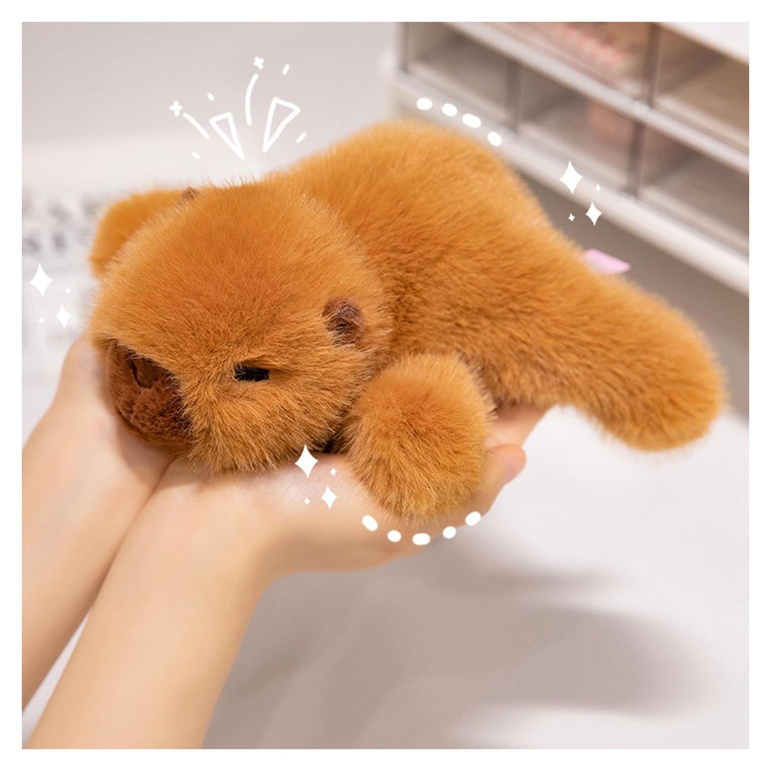 Peluche Capibara PEACH CAT 17.78 cm Suave y Abrazable