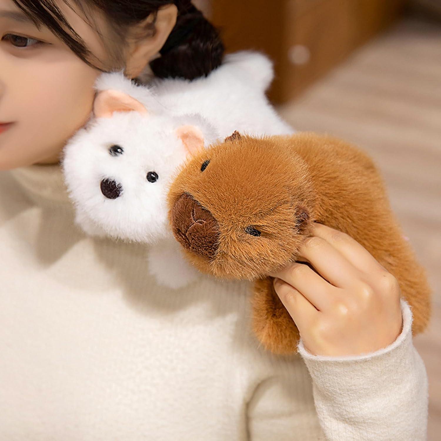 Peluche Capibara PEACH CAT 17.78 cm Suave y Abrazable