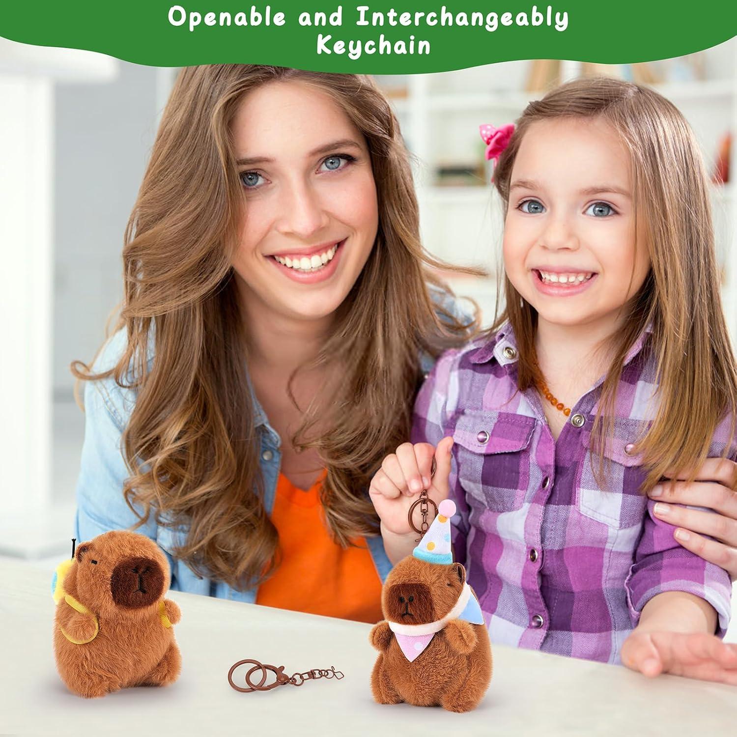 Llavero de Peluche Capibara Achwishap 2PCS Suave Kawaii