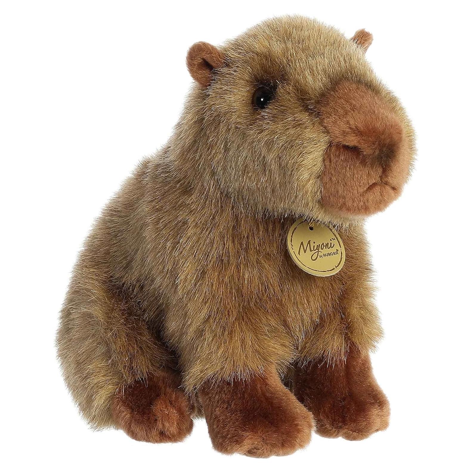 Peluche Capibara Realista Aurora Miyoni 12.7 cm Marrón