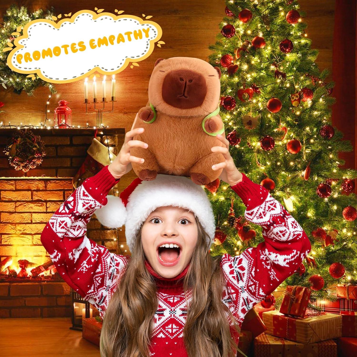 Peluche Capybara con Mochila de Tortuga 24.89cm Redaica