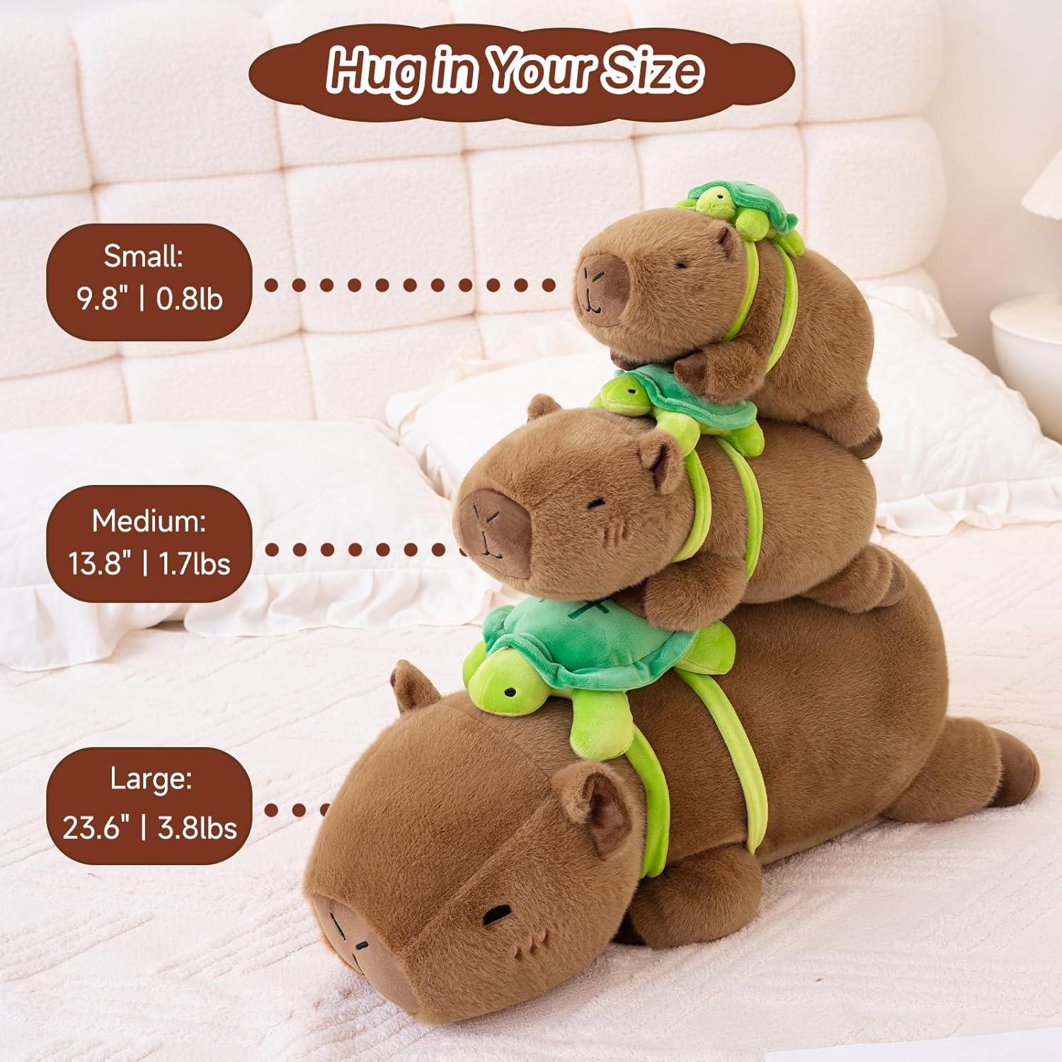 Peluche Capibara con Peso SQEQE 25 cm para Niños y Adultos