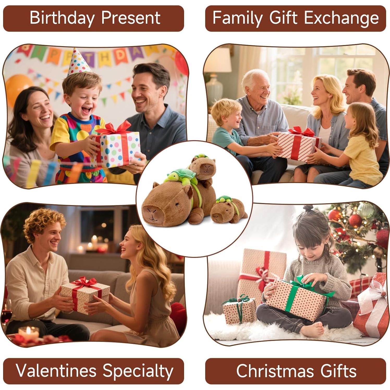 Peluche Capibara con Peso SQEQE 25 cm para Niños y Adultos