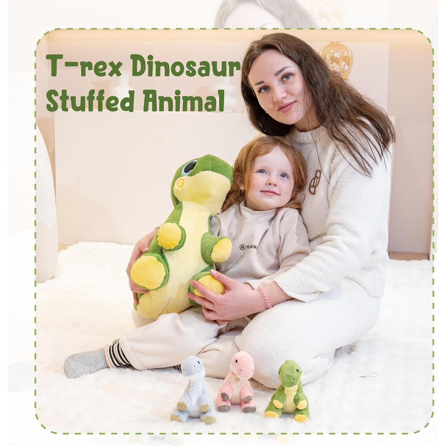 Peluches Dinosaurio Mamá con 3 Bebés 50 cm Jrystar