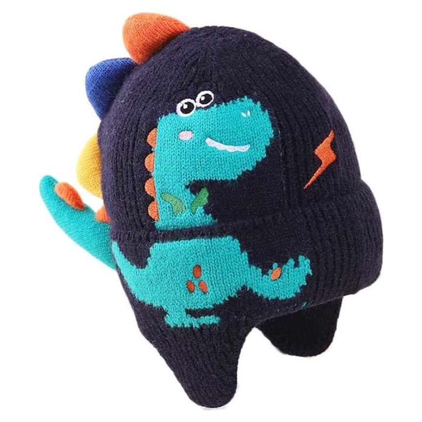 Gorro de Invierno Dinosaurio para Niños 2-7 Años con Bufanda