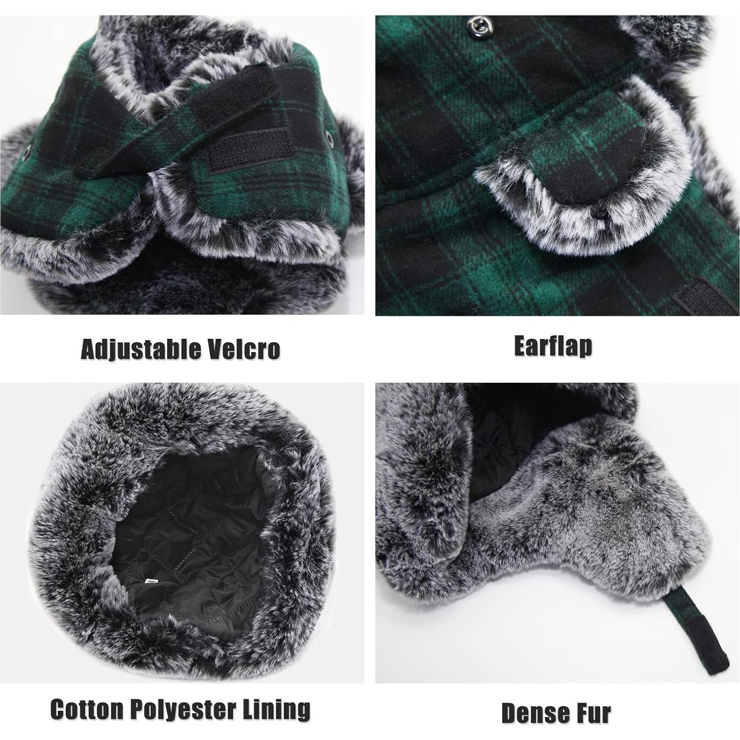 Gorro Trapper FUOITA para Niños 1-8T Ajustable Impermeable