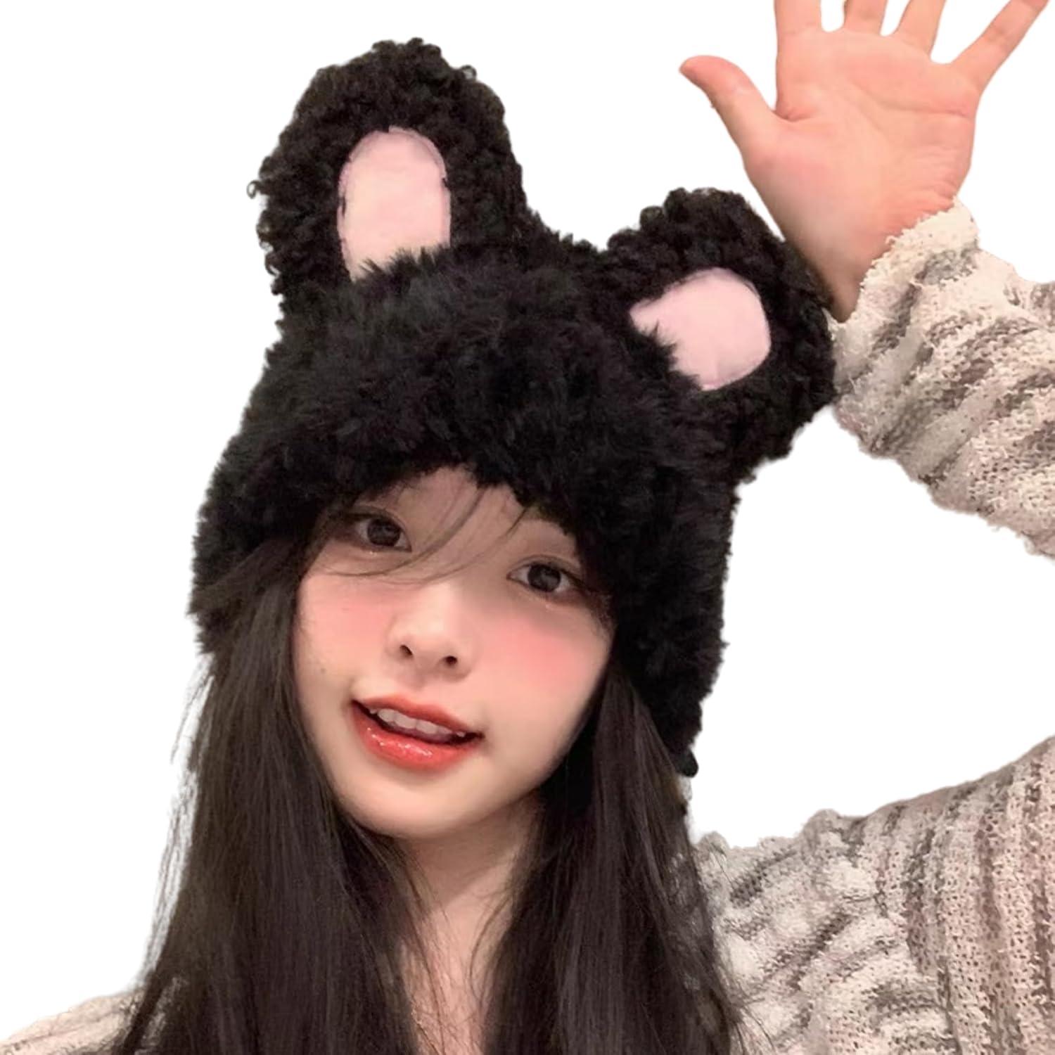 Gorro de Pana con Orejas de Conejo JUMISEE para Invierno