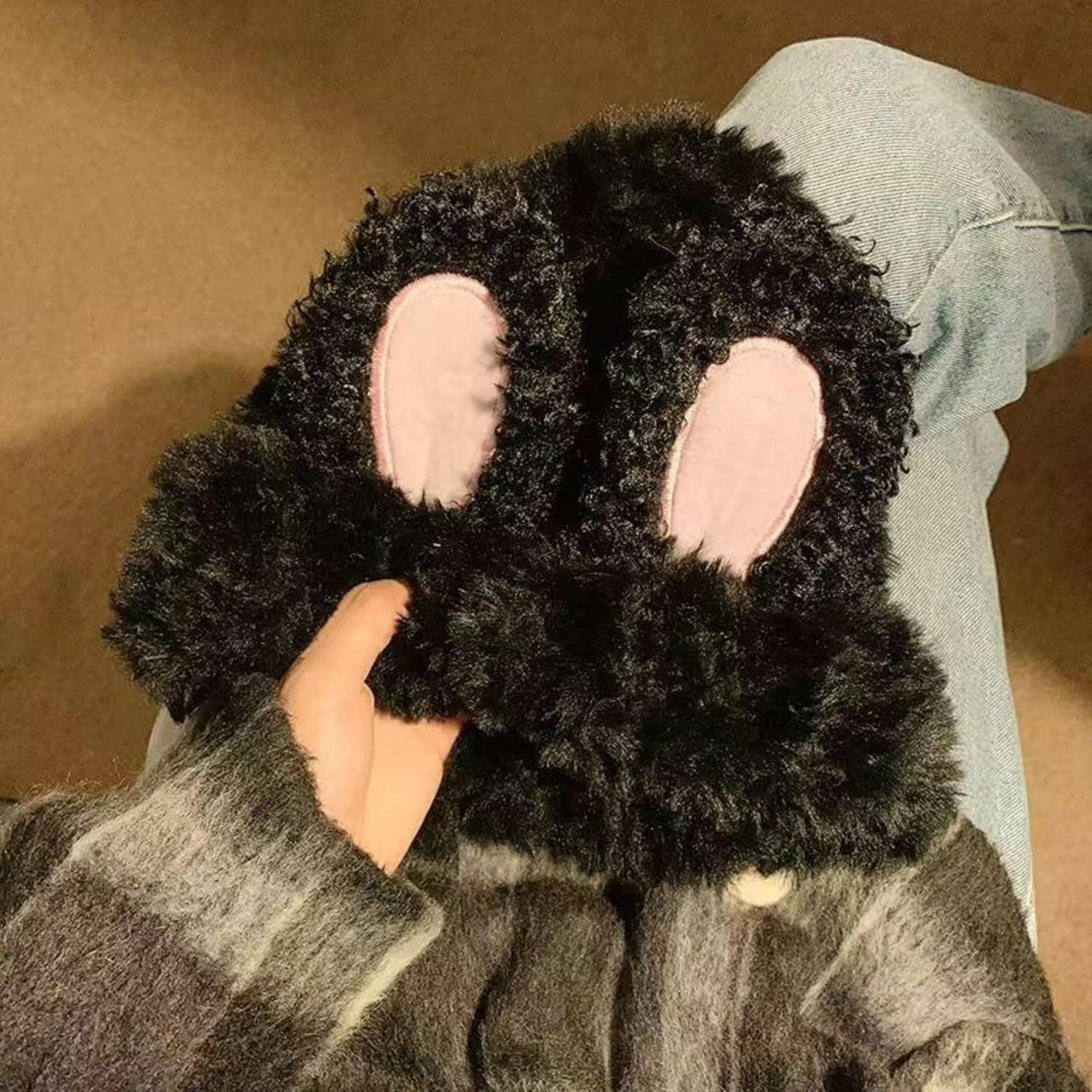 Gorro de Pana con Orejas de Conejo JUMISEE para Invierno