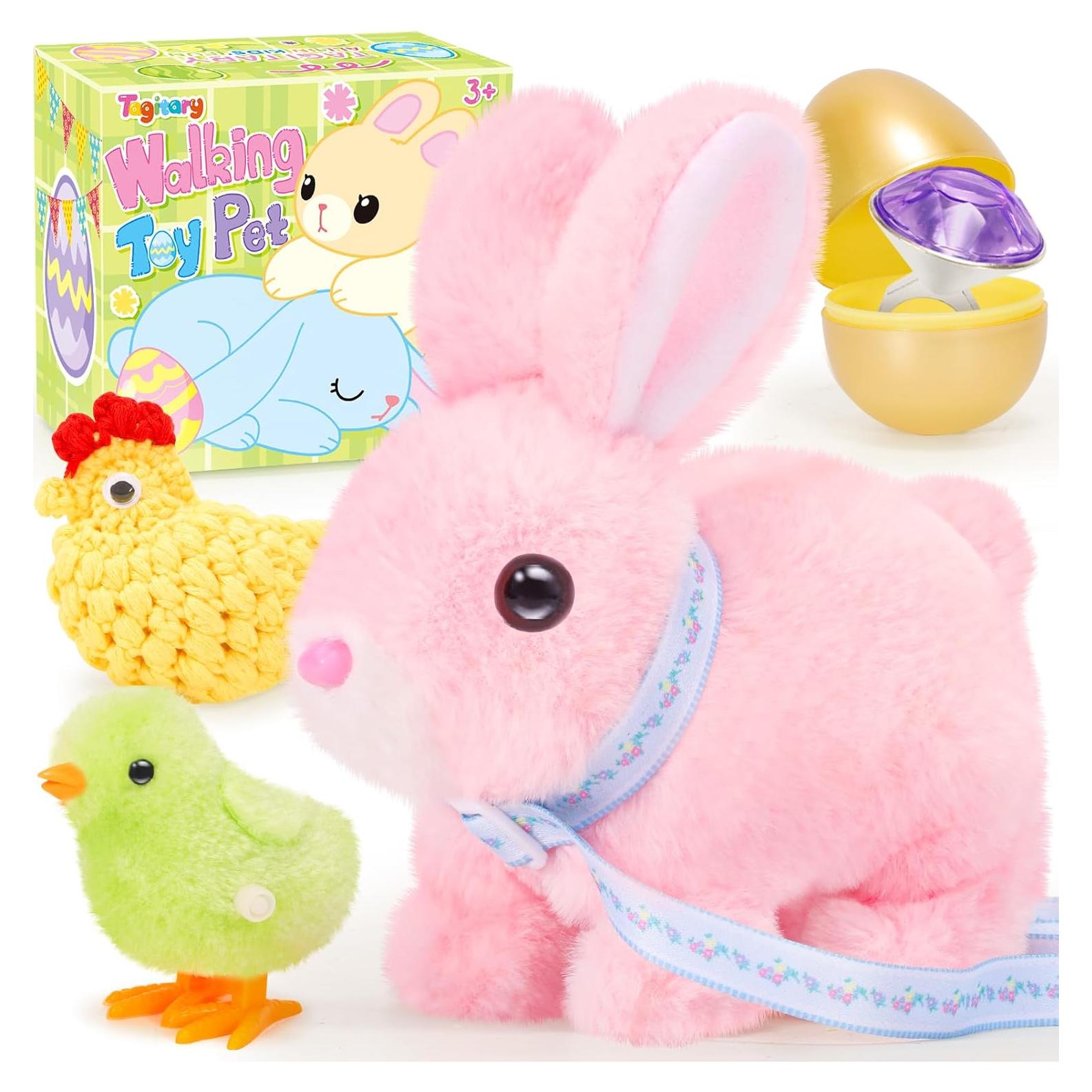 Conejo de Peluche Interactivo Tagitary con Sonidos y Correa