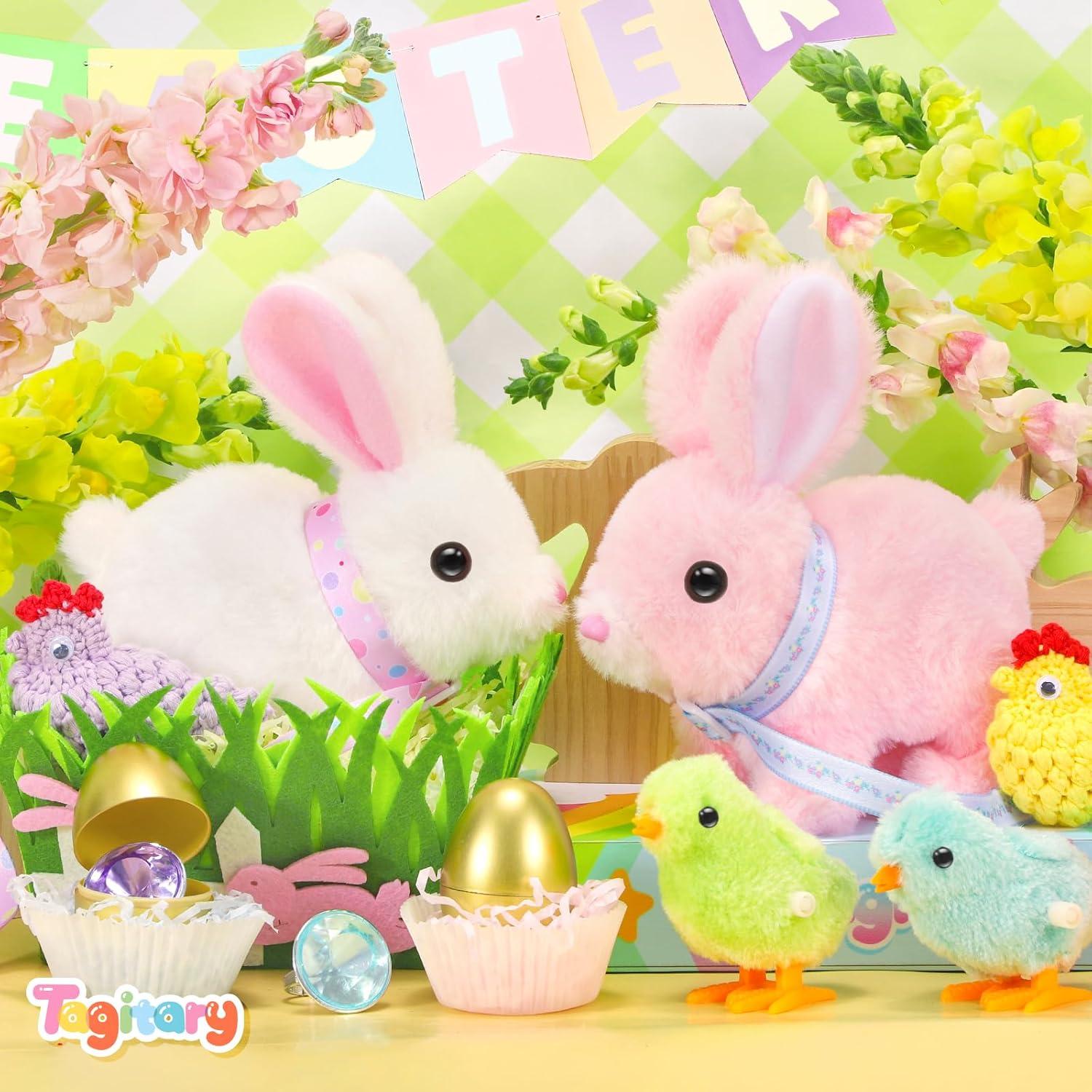 Conejo de Peluche Interactivo Tagitary con Sonidos y Correa