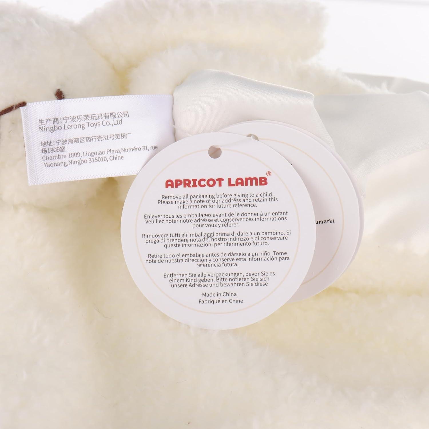 Manta de Seguridad Conejo Blanco Cordero Albaricoque 35 cm