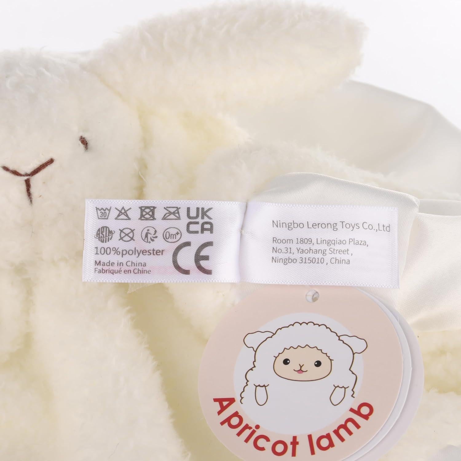 Manta de Seguridad Conejo Blanco Cordero Albaricoque 35 cm